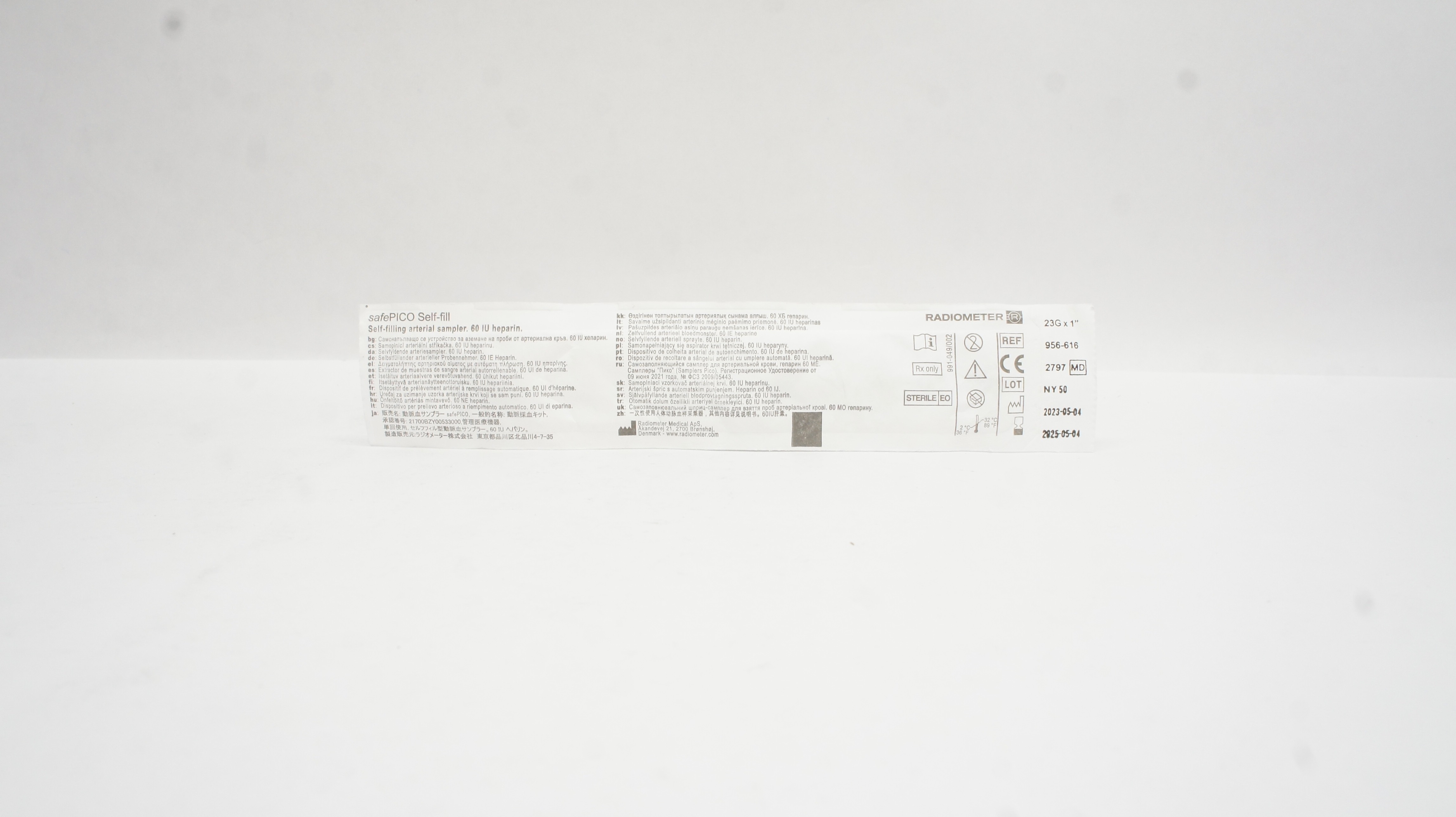 Radiometer 956616 safePICO Arterial Blood Gas Sampling 23G x 1inch (x)