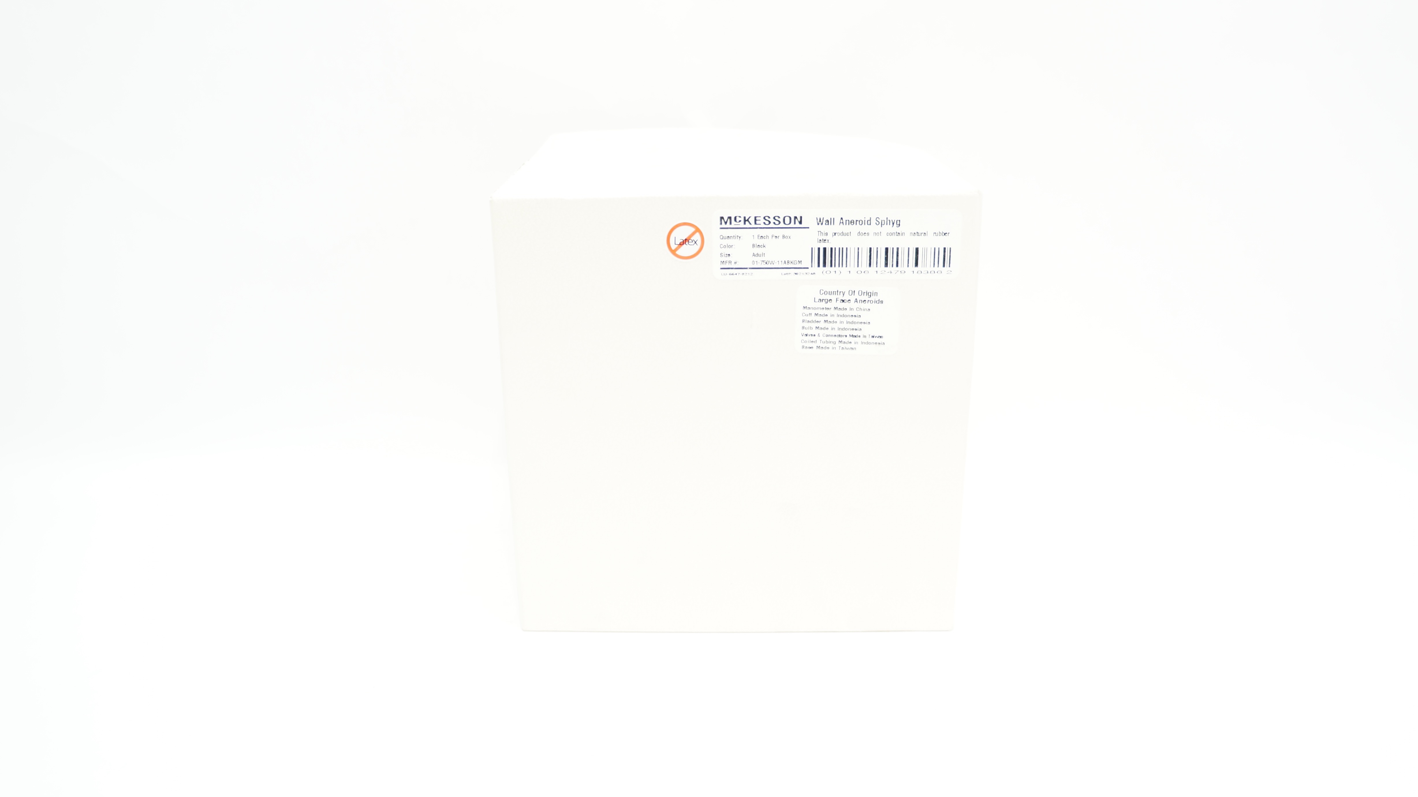 MCKesson 01-750W-11ABKGM Wall Aneroid Sphygmomanometer, Adult