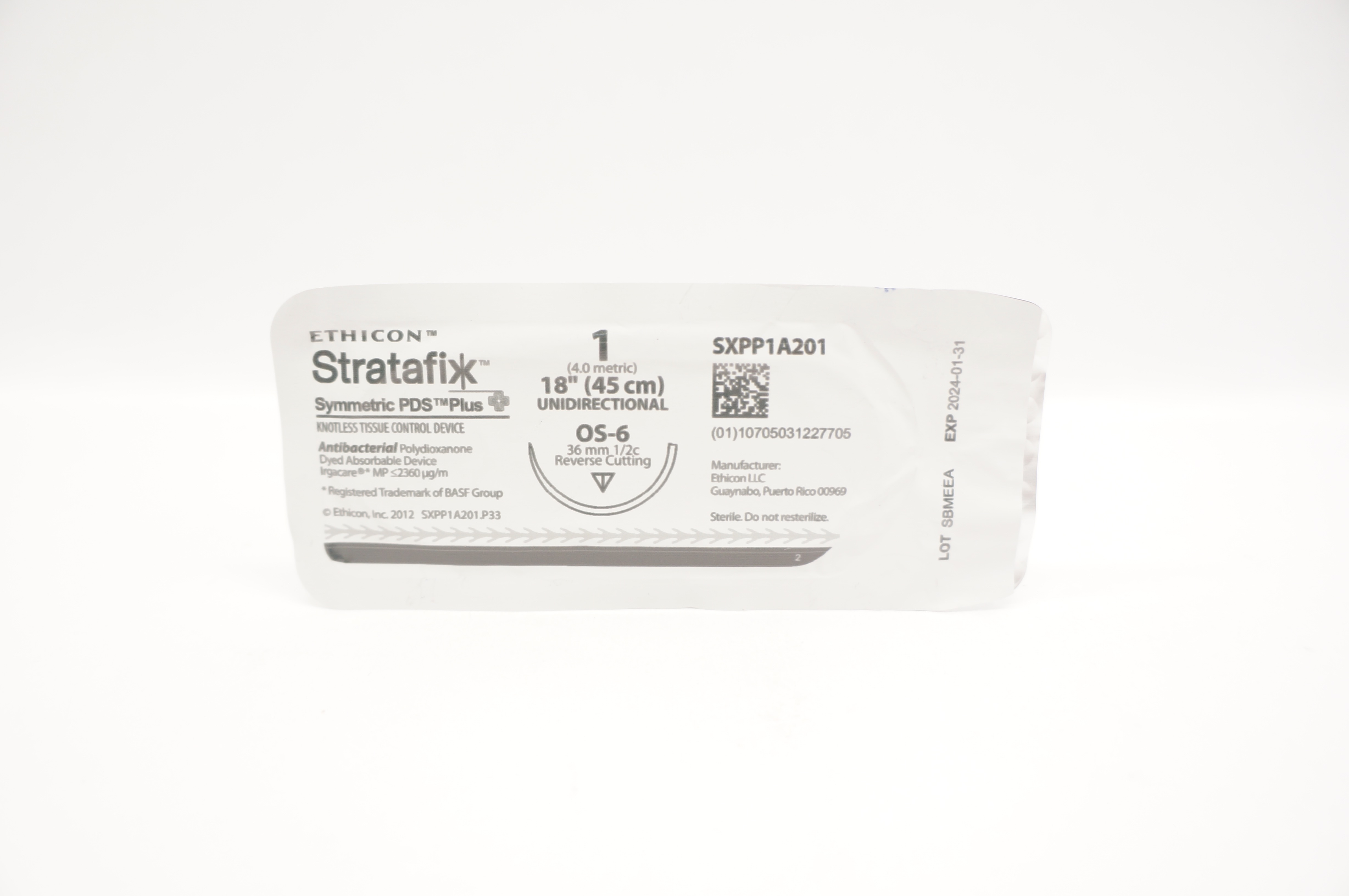 Ethicon SXPP1A201 1 Stratafix  OS-6 36mm 1/2c Reverse Cutting 18inch