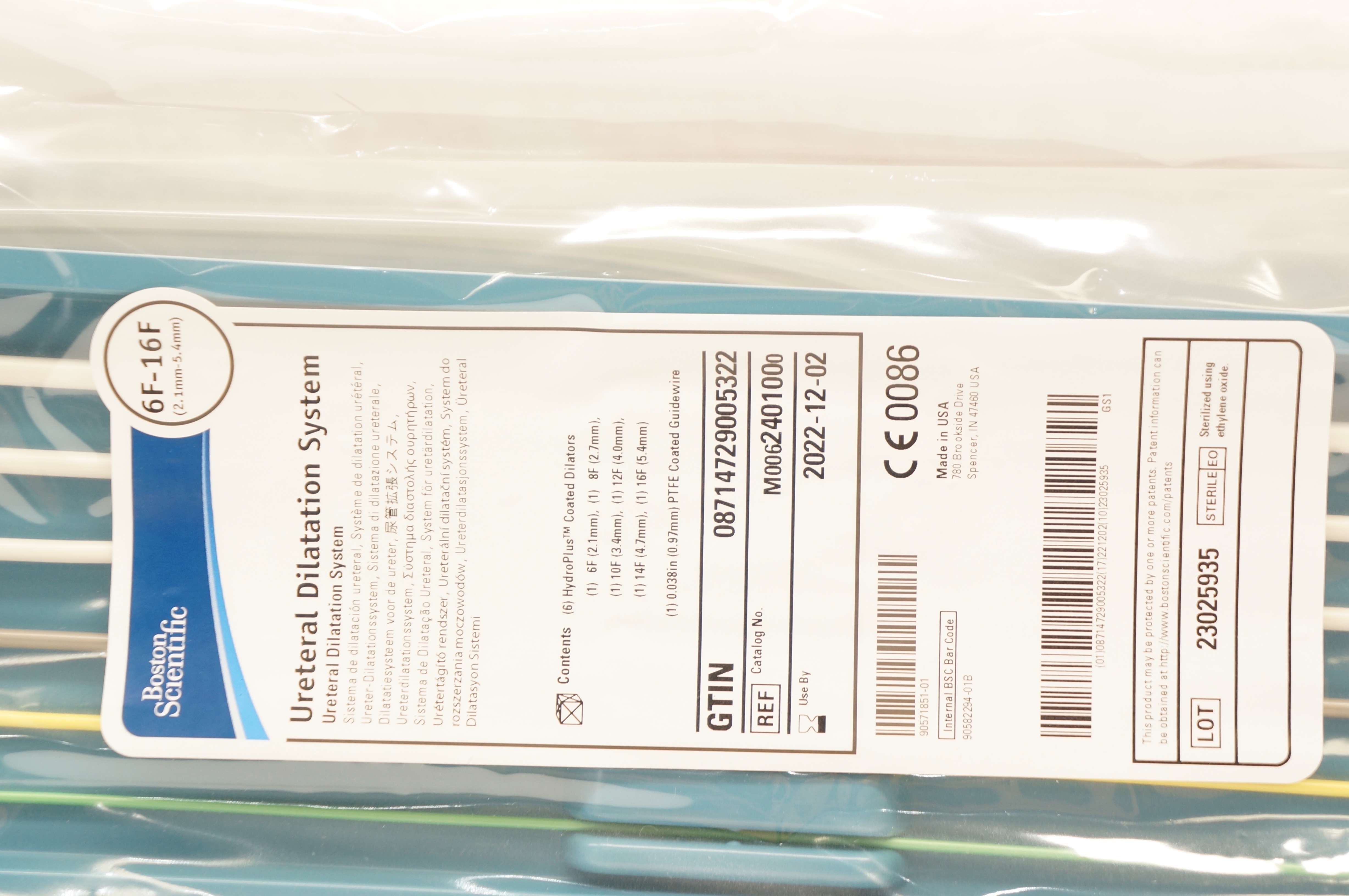 Boston Scientific M0062401000 Ureteral Dilatation System 6F16F (x)