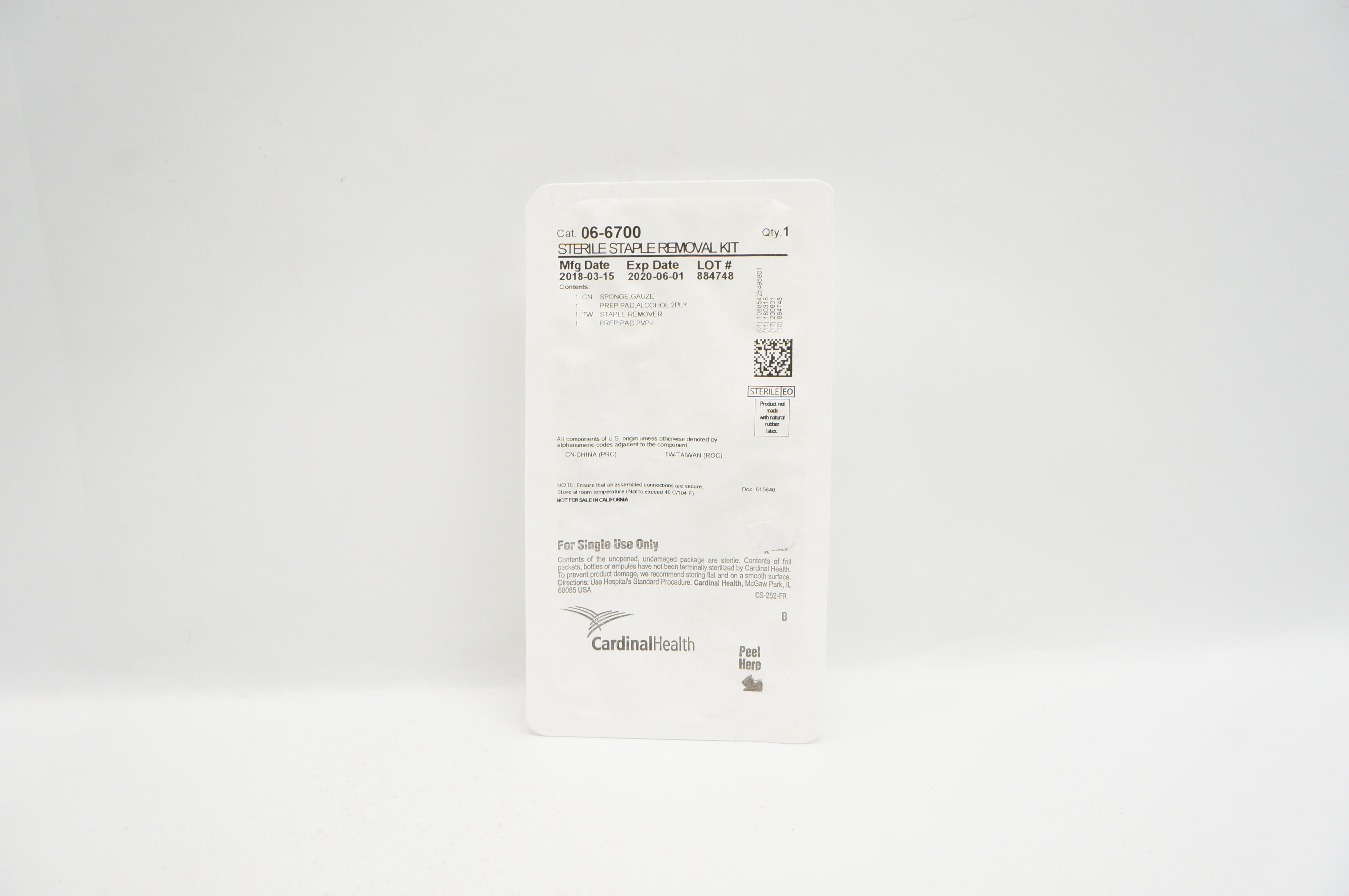 Cardinal Health 06-6700 Sterile Staple Removal Kit (x)