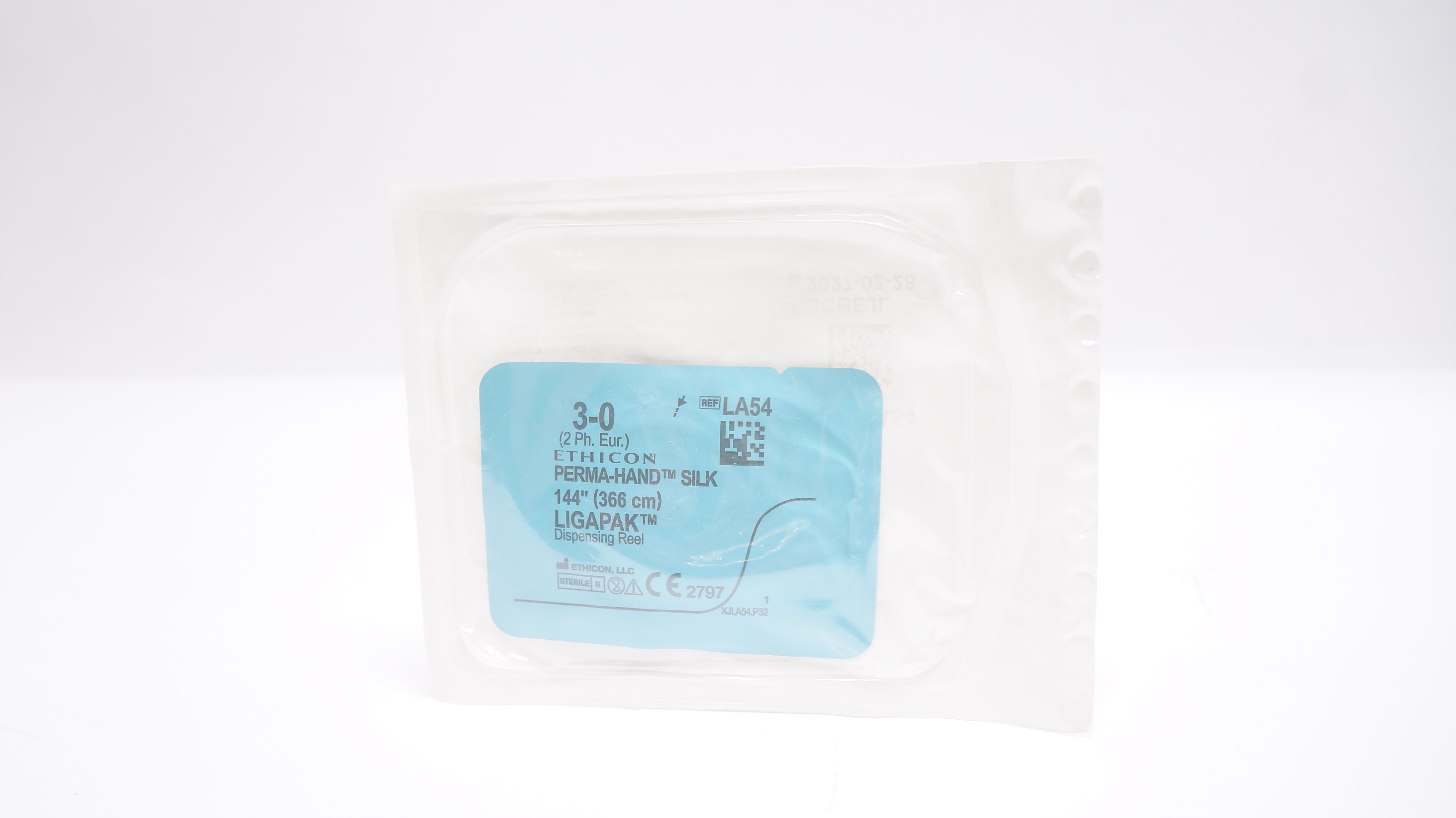 Ethicon LA54 3-0 Perma-Hand Silk LIGAPAK Dispensing Reel, 144inch