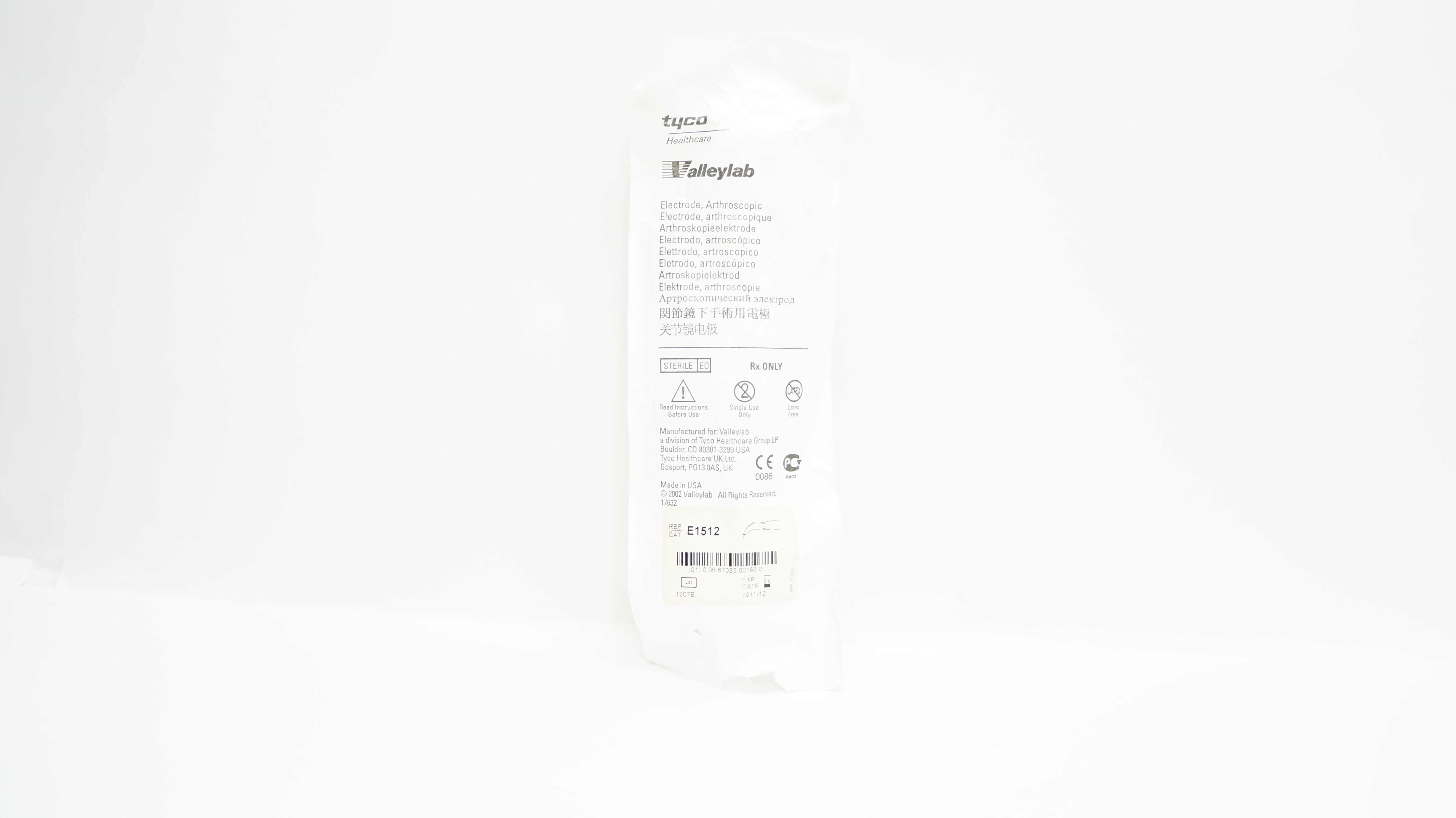 Tyco E1512 Valleylab Electrode, Arthroscopic (x)