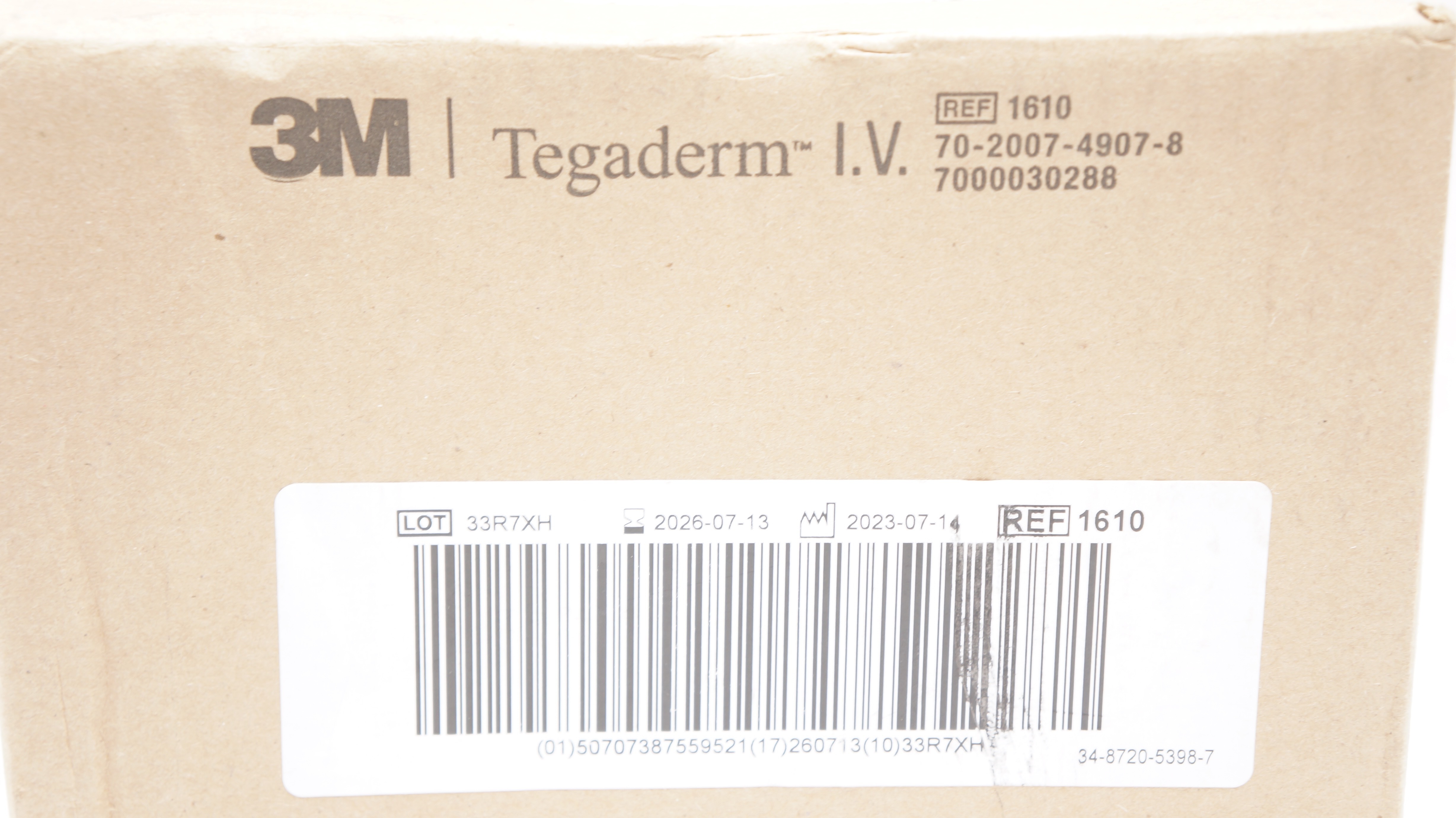 3M 1610 Tegaderm I.V. Transparent Film Dressing 2inch x 2-1/4inch - Box of 400
