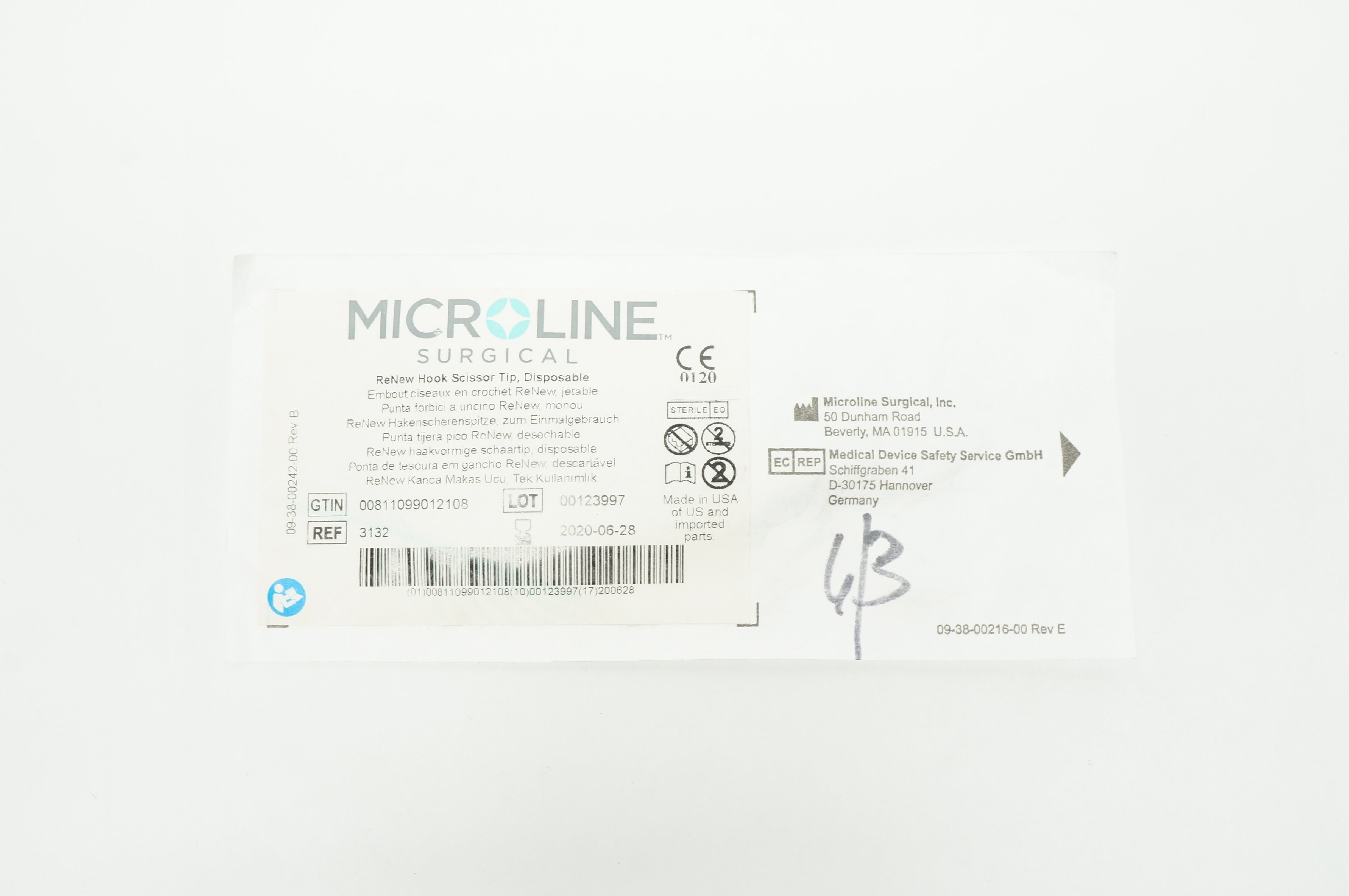 MicroLine 3132 ReNew Hook Scissor Tip, Disposable (x)