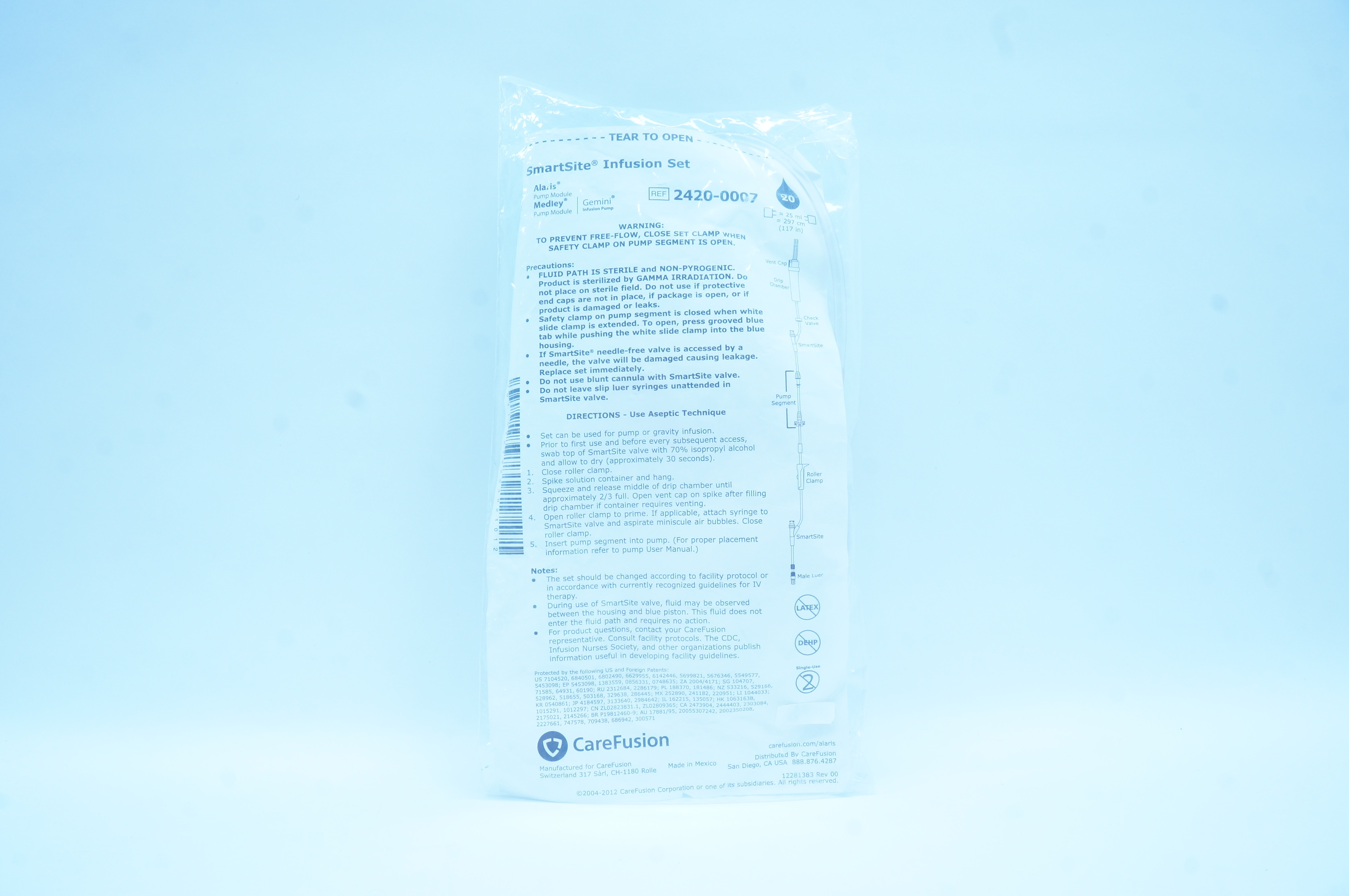 CareFusion 24200007 Alaris,Medley,Gemini SmartSite Infusion Set,25ml