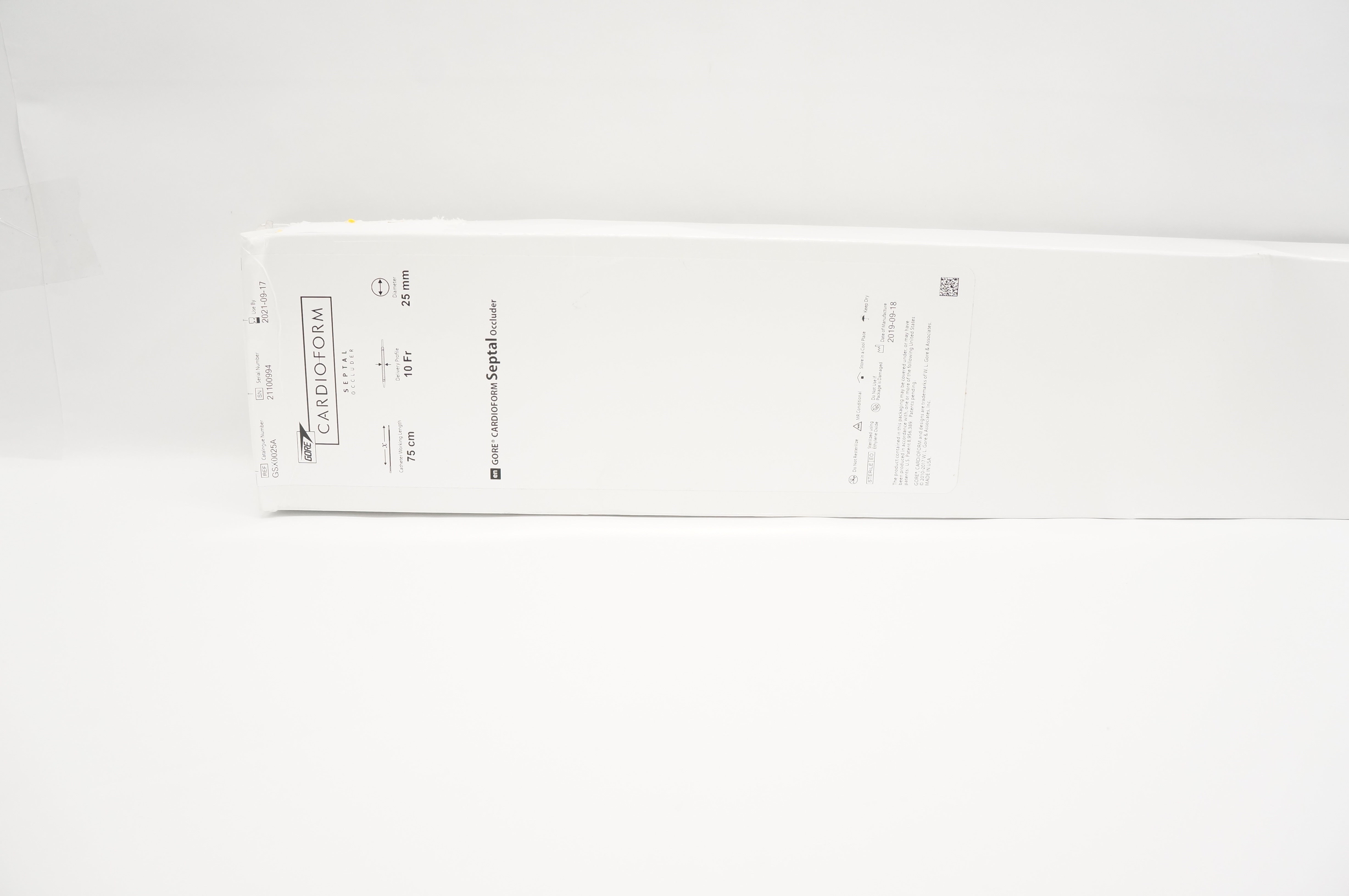 Gore GSX0025A Cardioform Septal Occluder 75cm x 10Fr x 25mm (x)