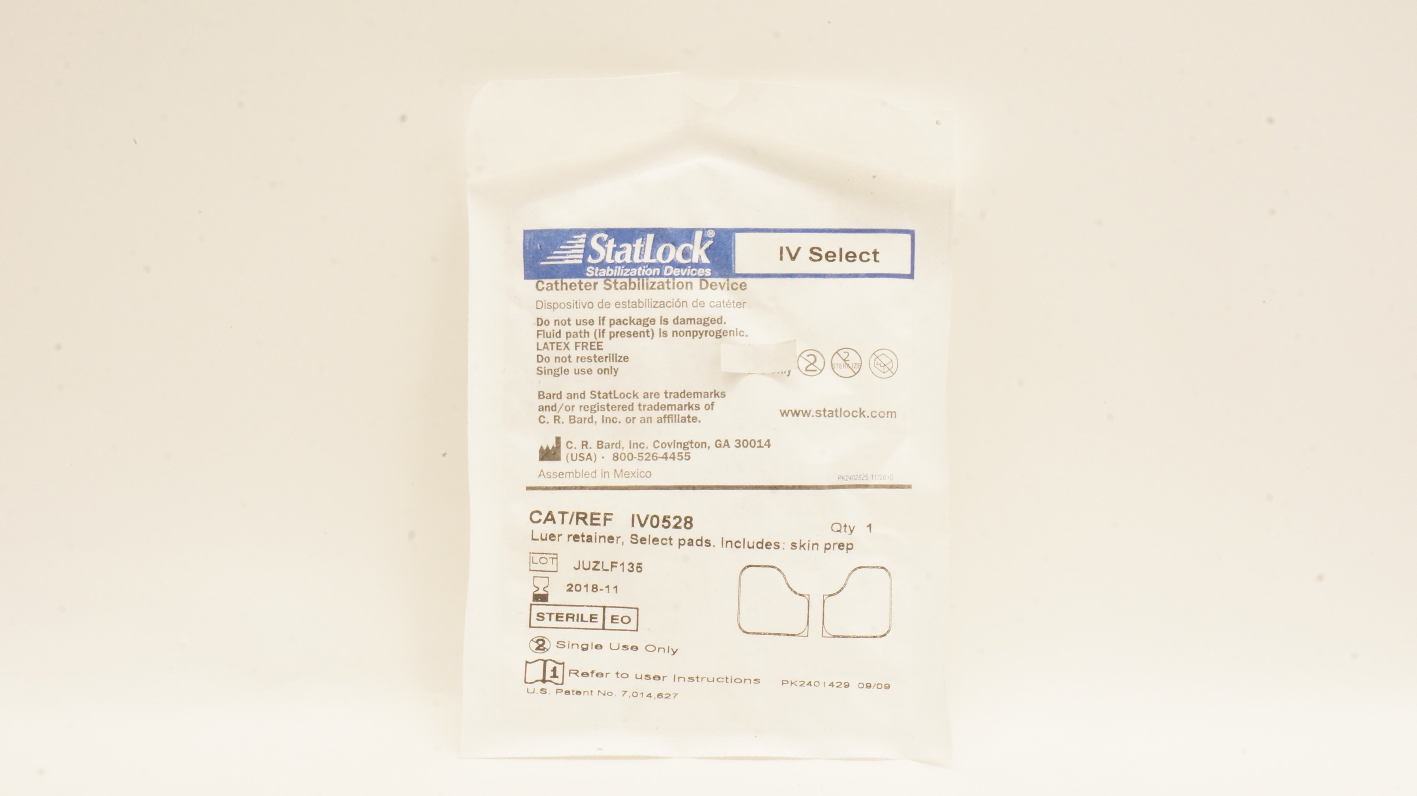Bard IV0528 StatLock Cath. Stabilization Device (x)