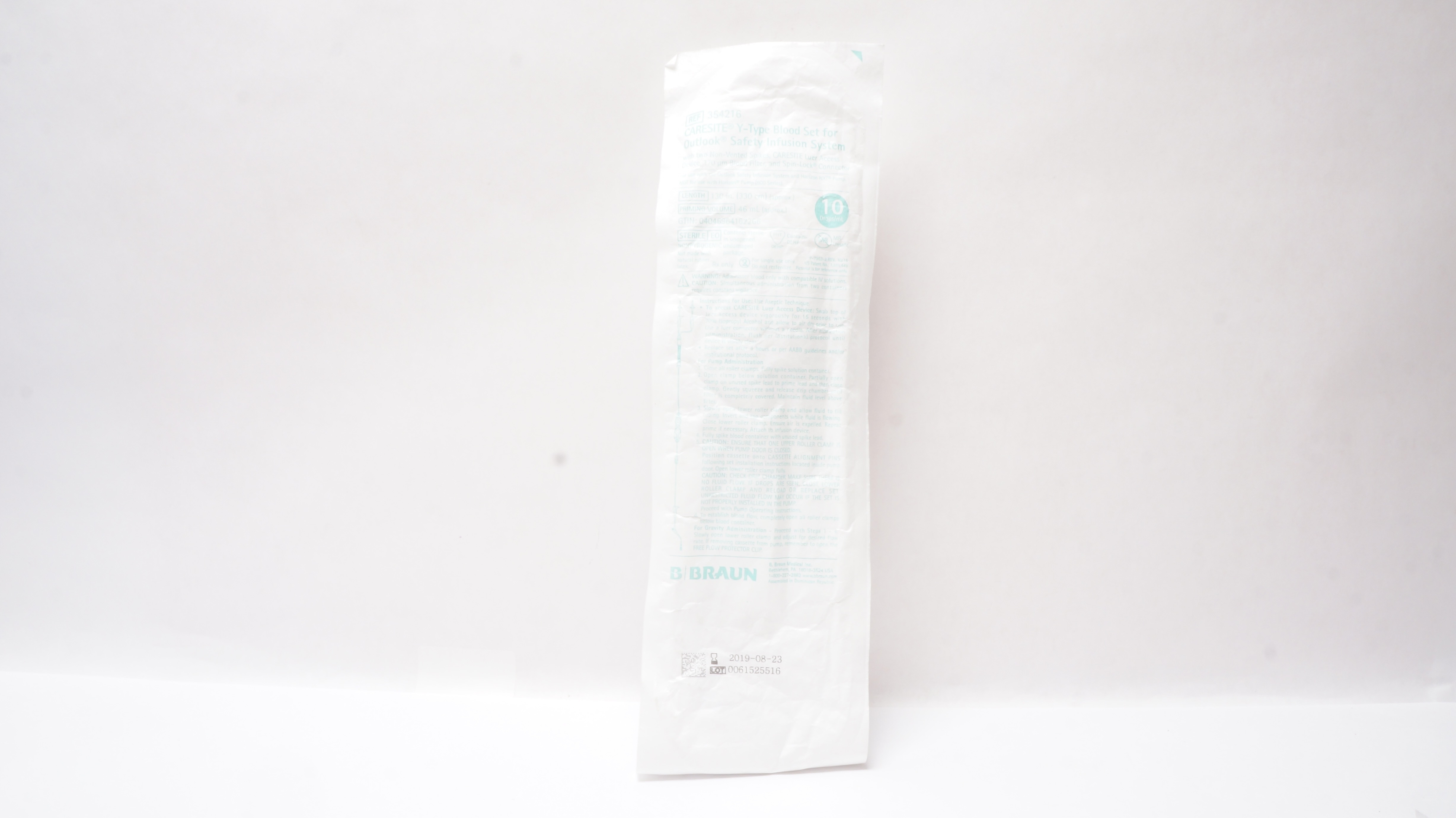 Braun 354216 Caresite Y-Type Blood Set Approx. 130in., 46mL (x)