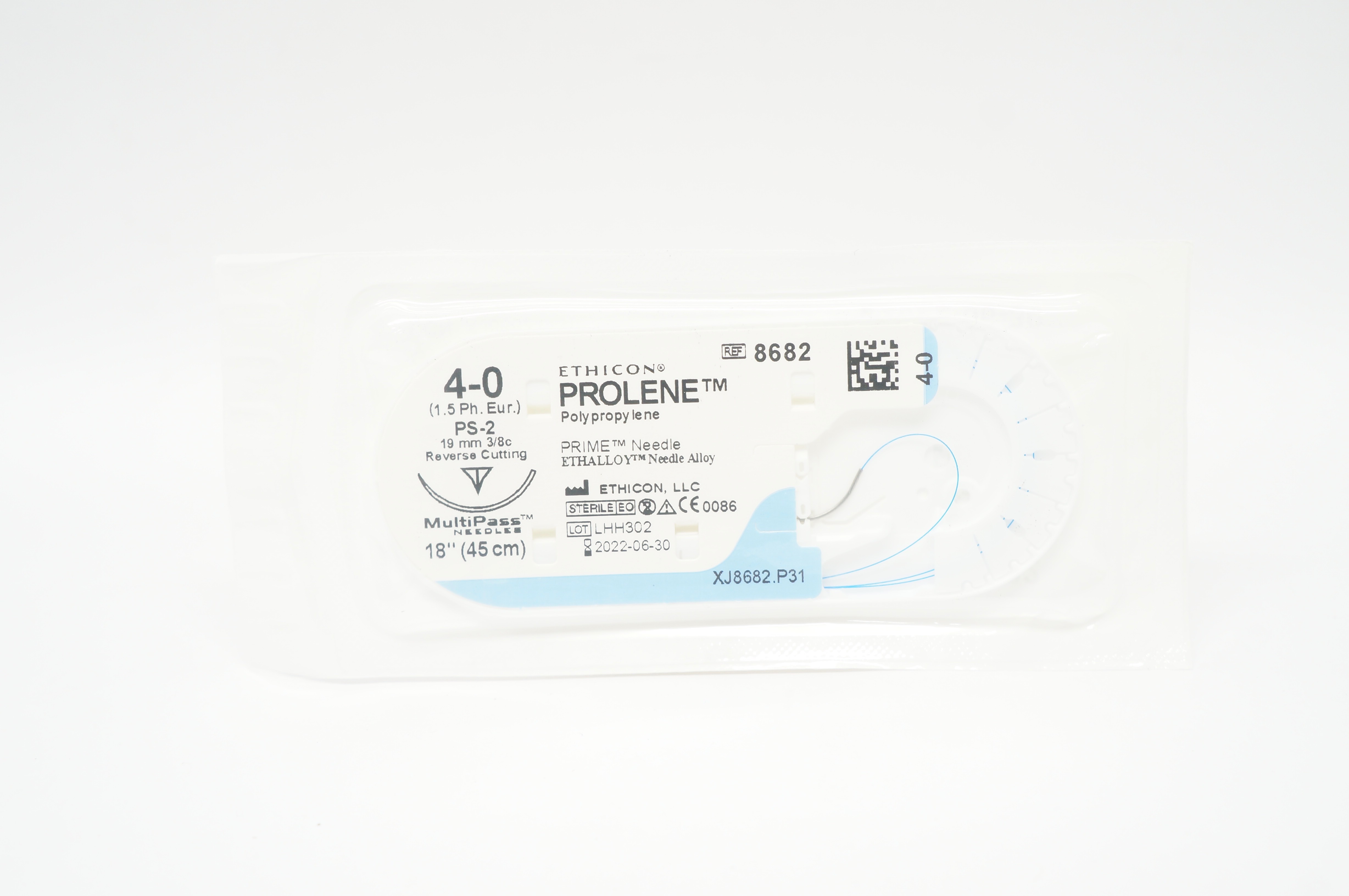 Ethicon 8682 4-0 Prolene Polypropylene Stre Mono Blu PS-2 18inch (x)