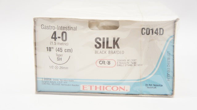 Ethicon C014D 4-0 Gastro-Intestinal Silk Stre. SH 26mm Taper 18in. (x)-Box of 12