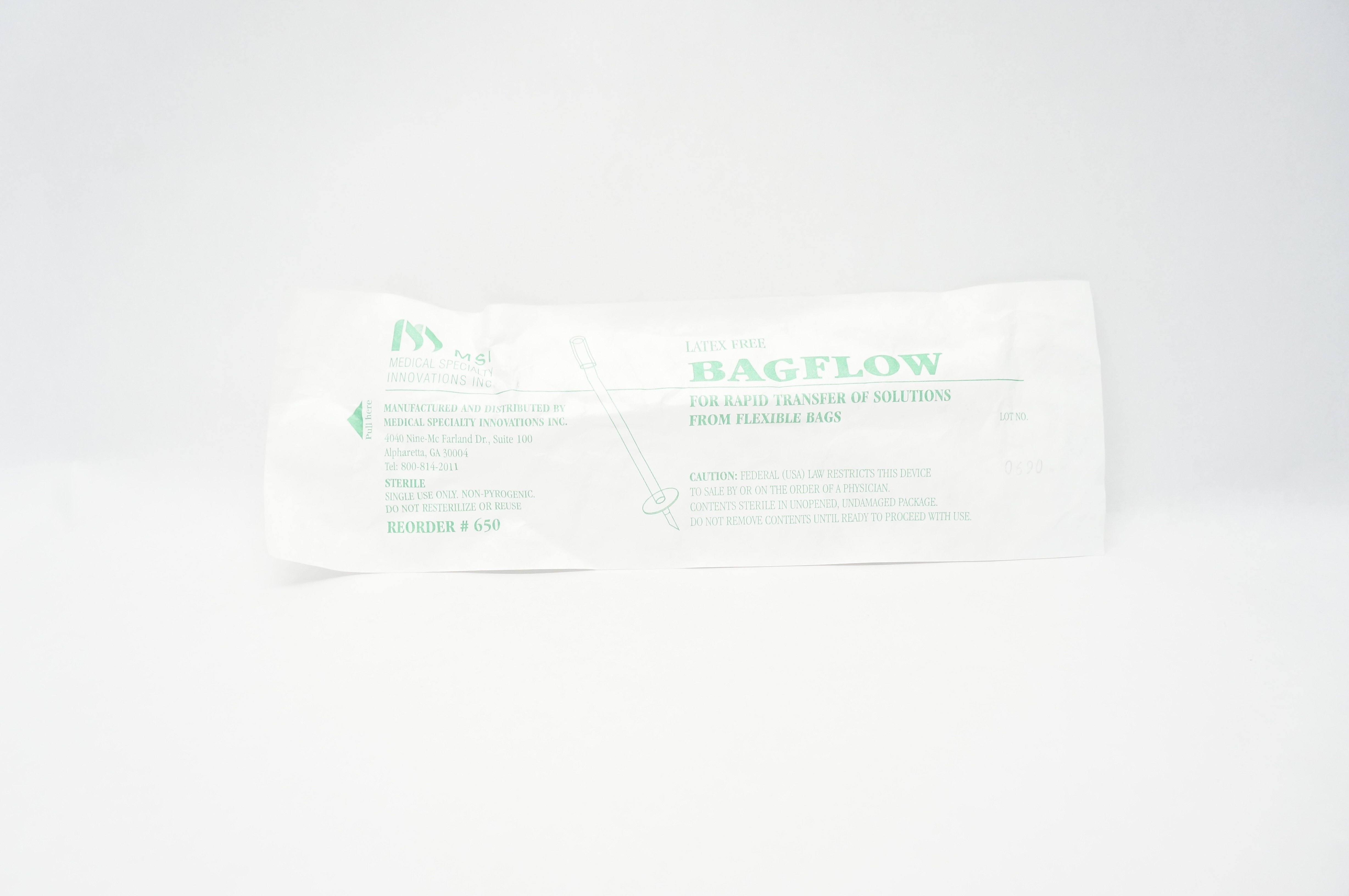 MSI 650 Bagflow For Rapid Transfer Of Solutions From Flexible Bags