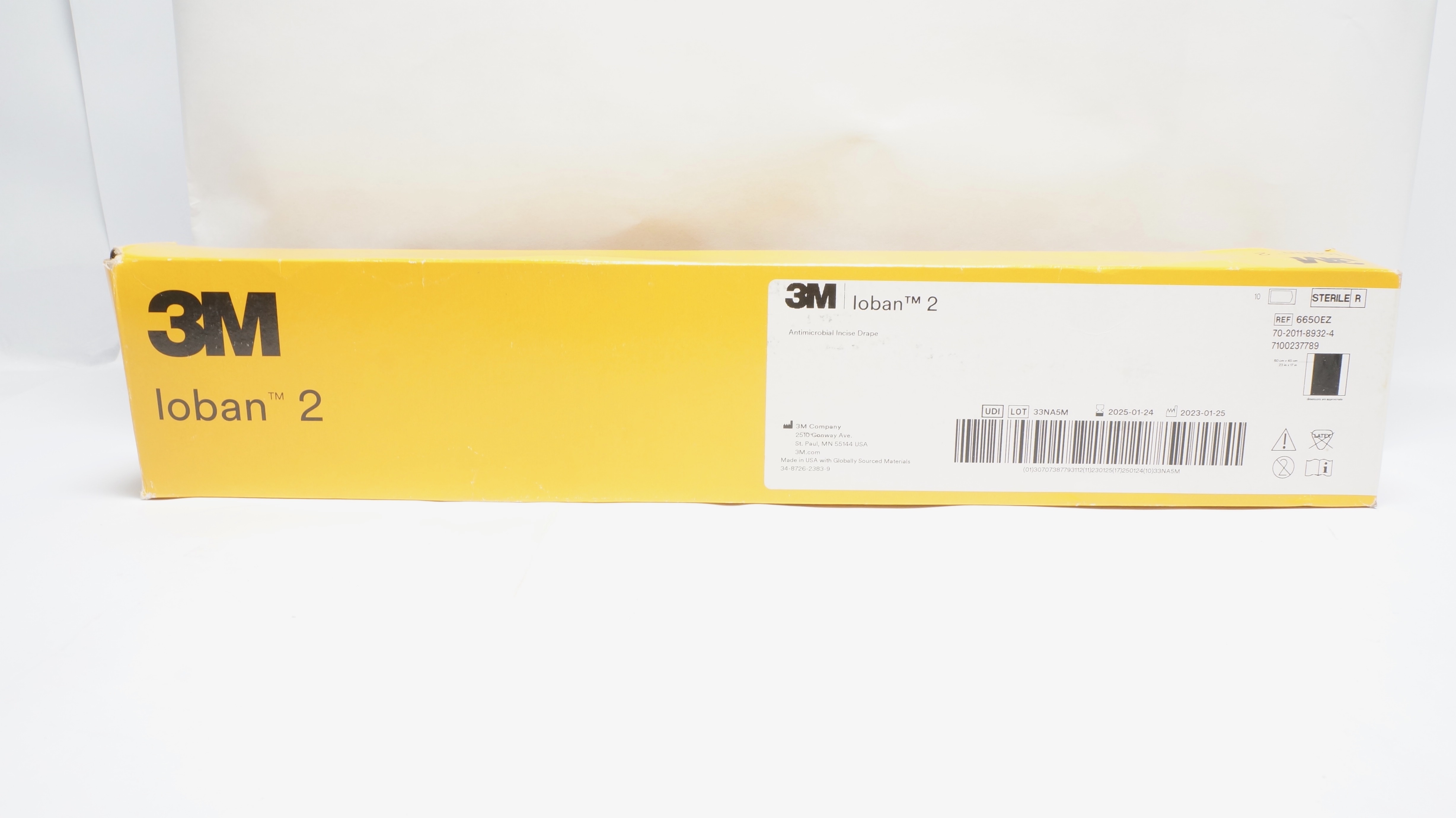 3M 6650EZ Loban 2 Antimicrobial Incise Drape 23inch x 17inch - Box of 10 (x)