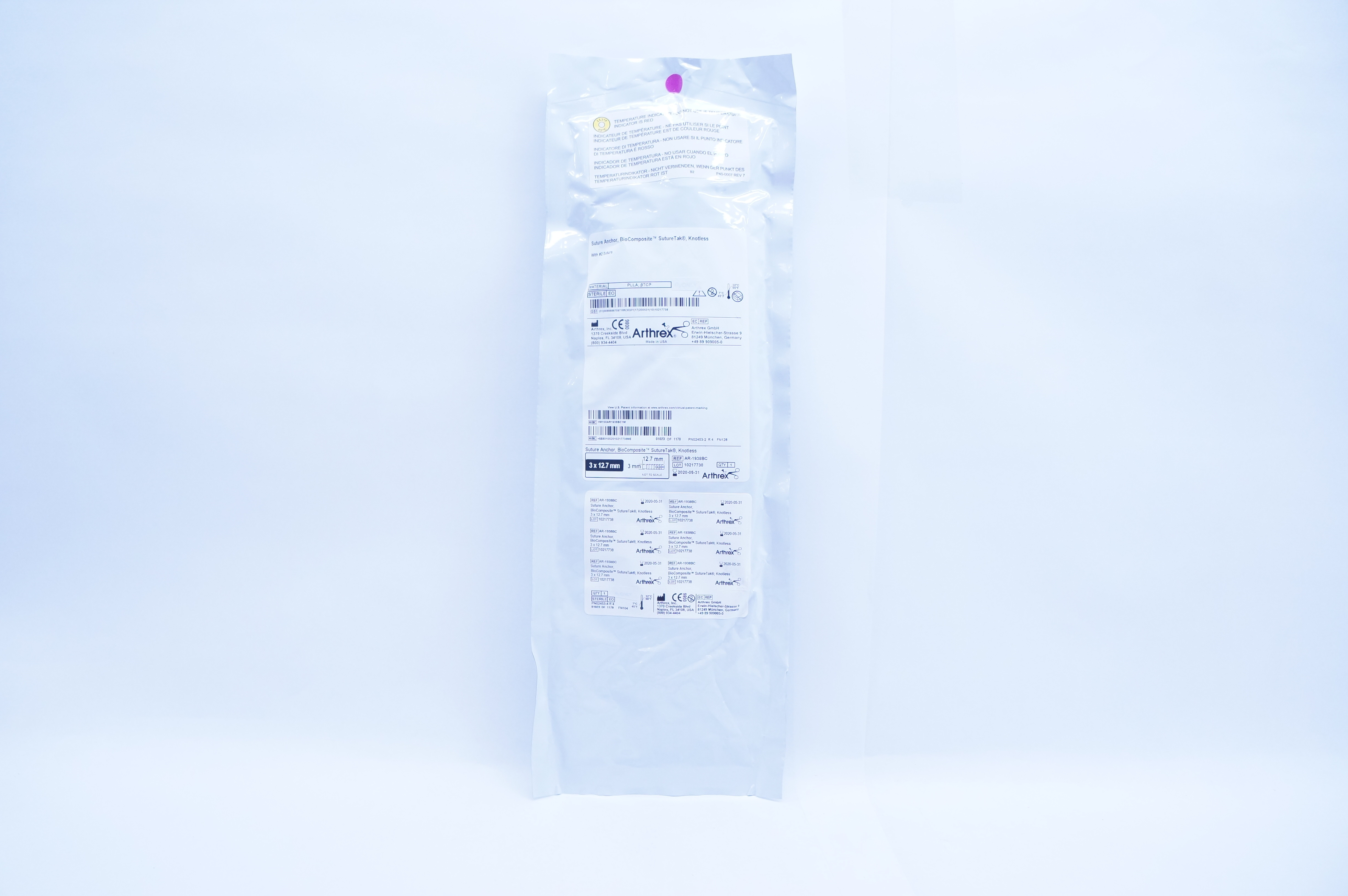 Arthrex AR-1938BC Stre Anchor BioComposite SutureTak, Knotless 3 x 12.7mm (x)