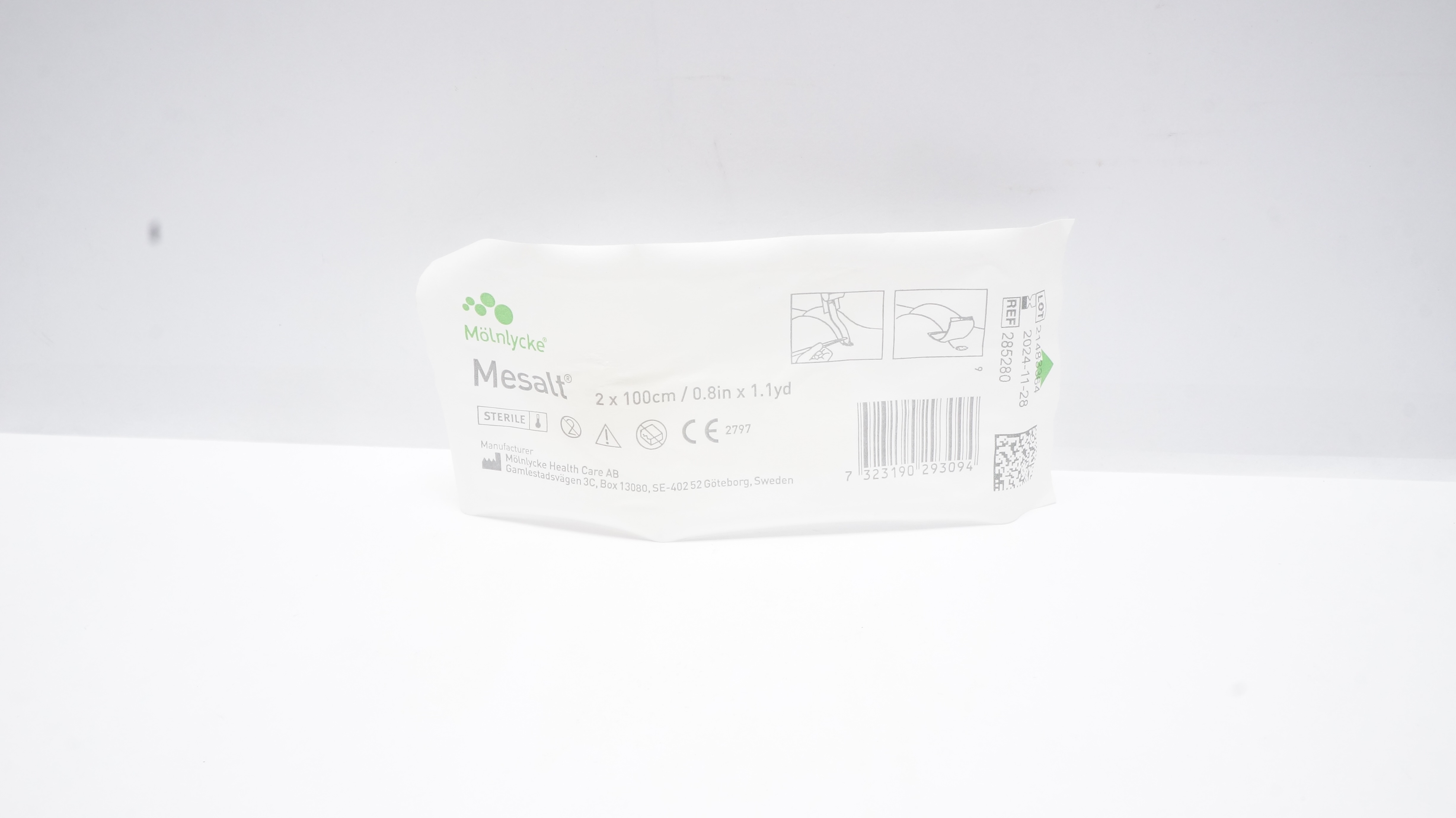 Mölnlycke Healthcare 285280 Mesalt Impregnated Dressing 0.8inch x 1.1yd (x)