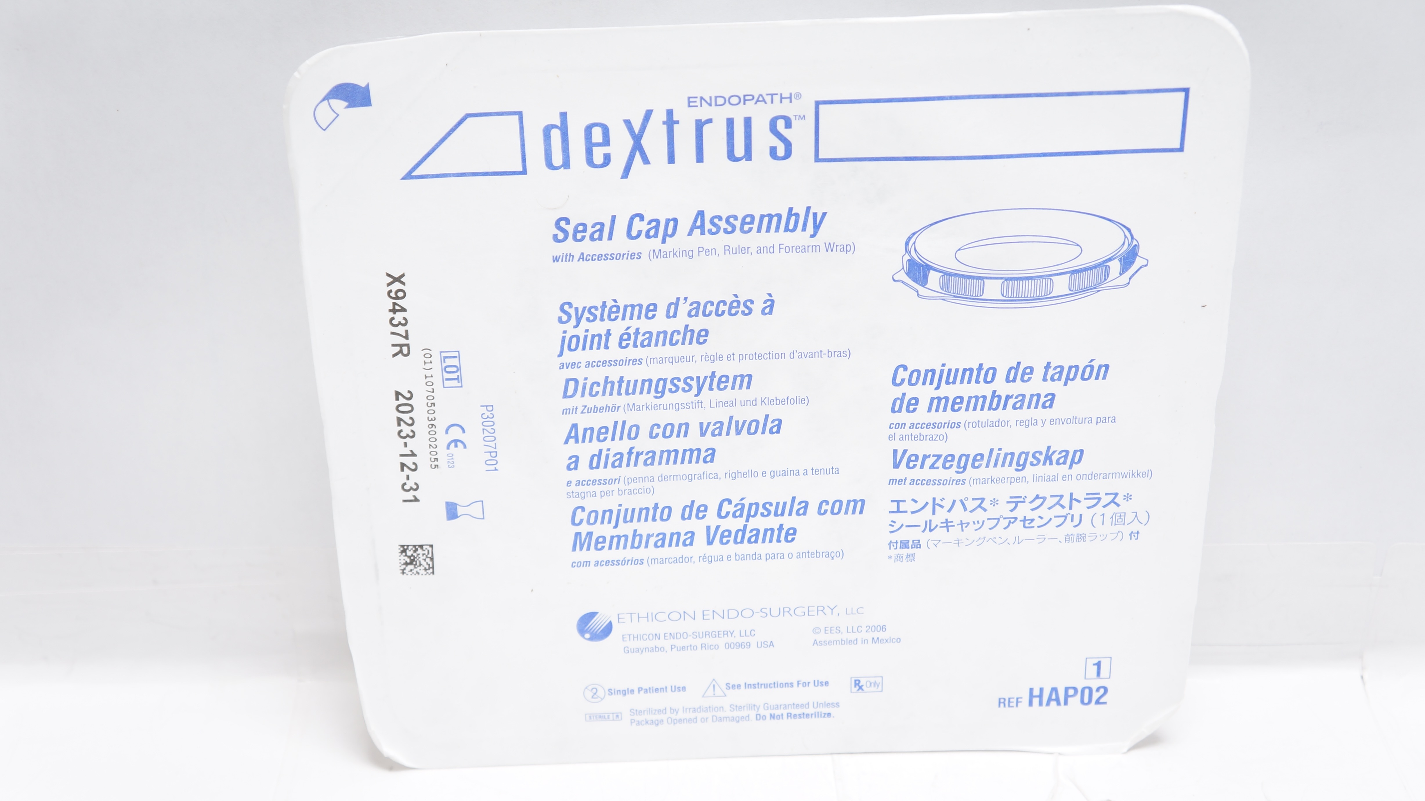 Ethicon HAP02 Endopath Dextrus Seal Cap Assembly with Accessories (x)