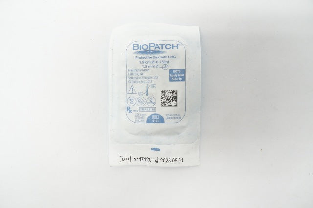 Ethicon 4151 BioPatch Protective Disk with CHG 0.75 inch x 1.5 mm