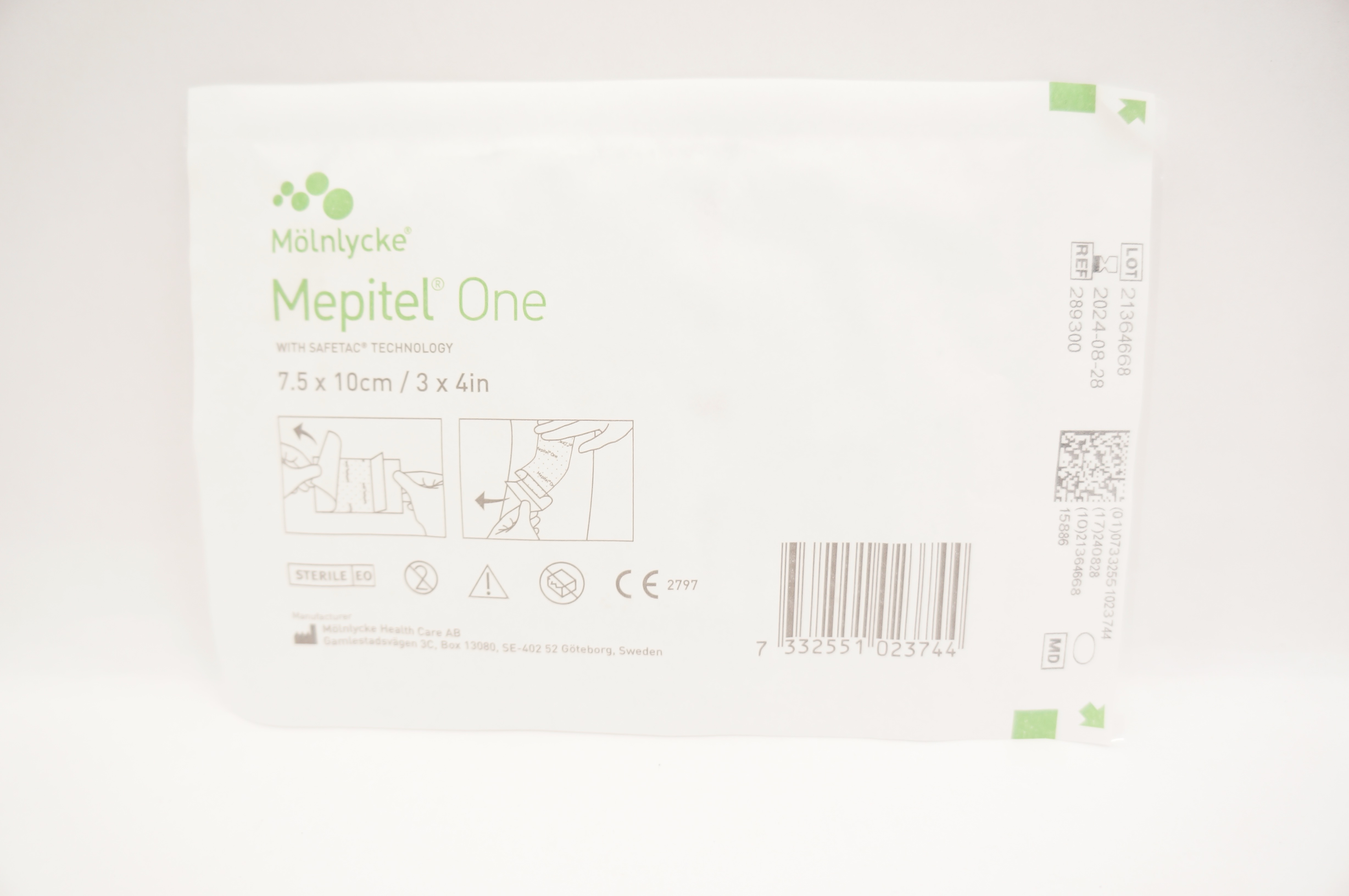 Molnlycke 289300 Mepitel One with Safetac Technology 3inch x 4inch