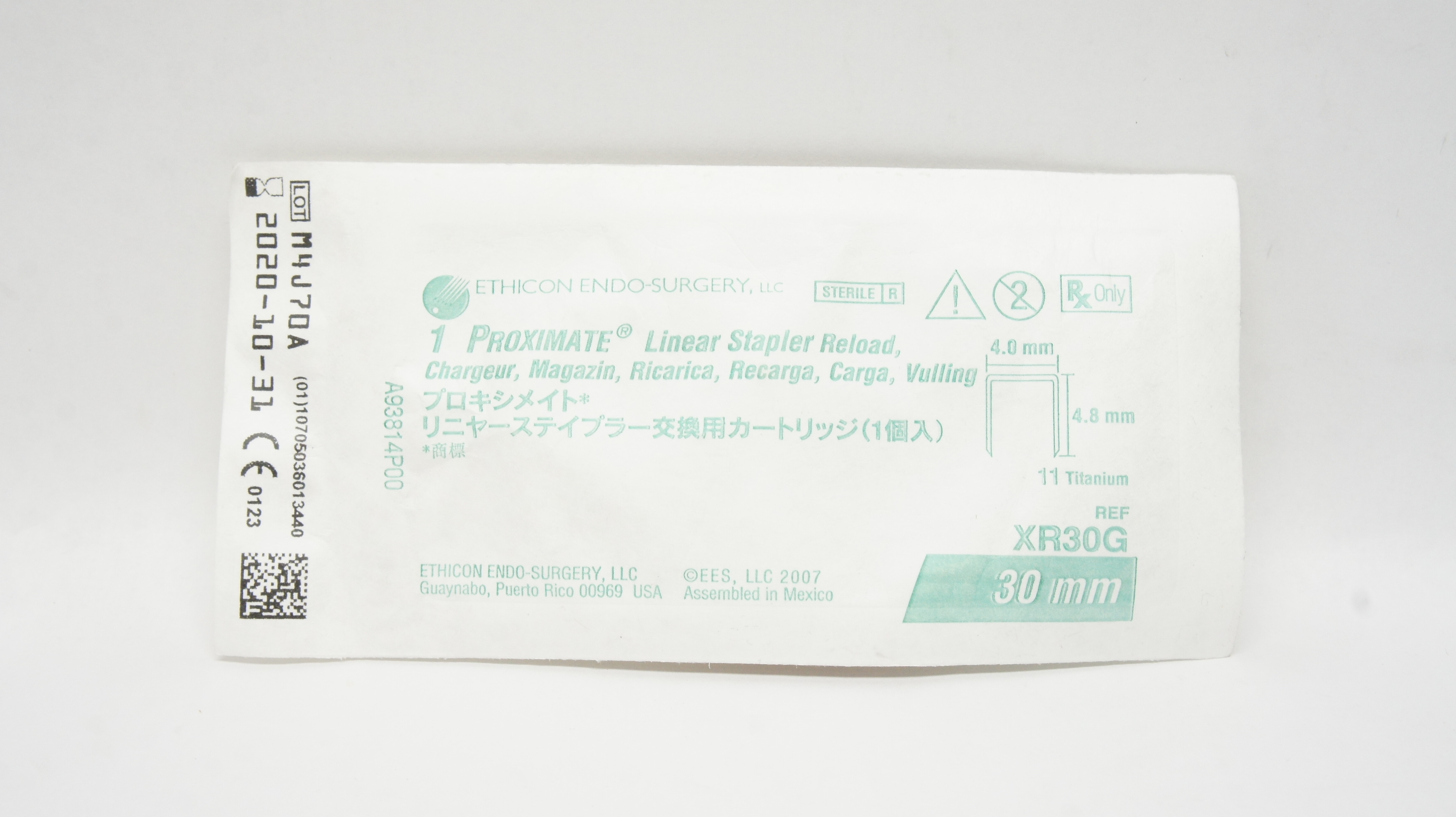 Ethicon XR30G 1Proximate Linear Stapler Reload 11 Titanium 30mm 4.0 x 4.8mm  (x)