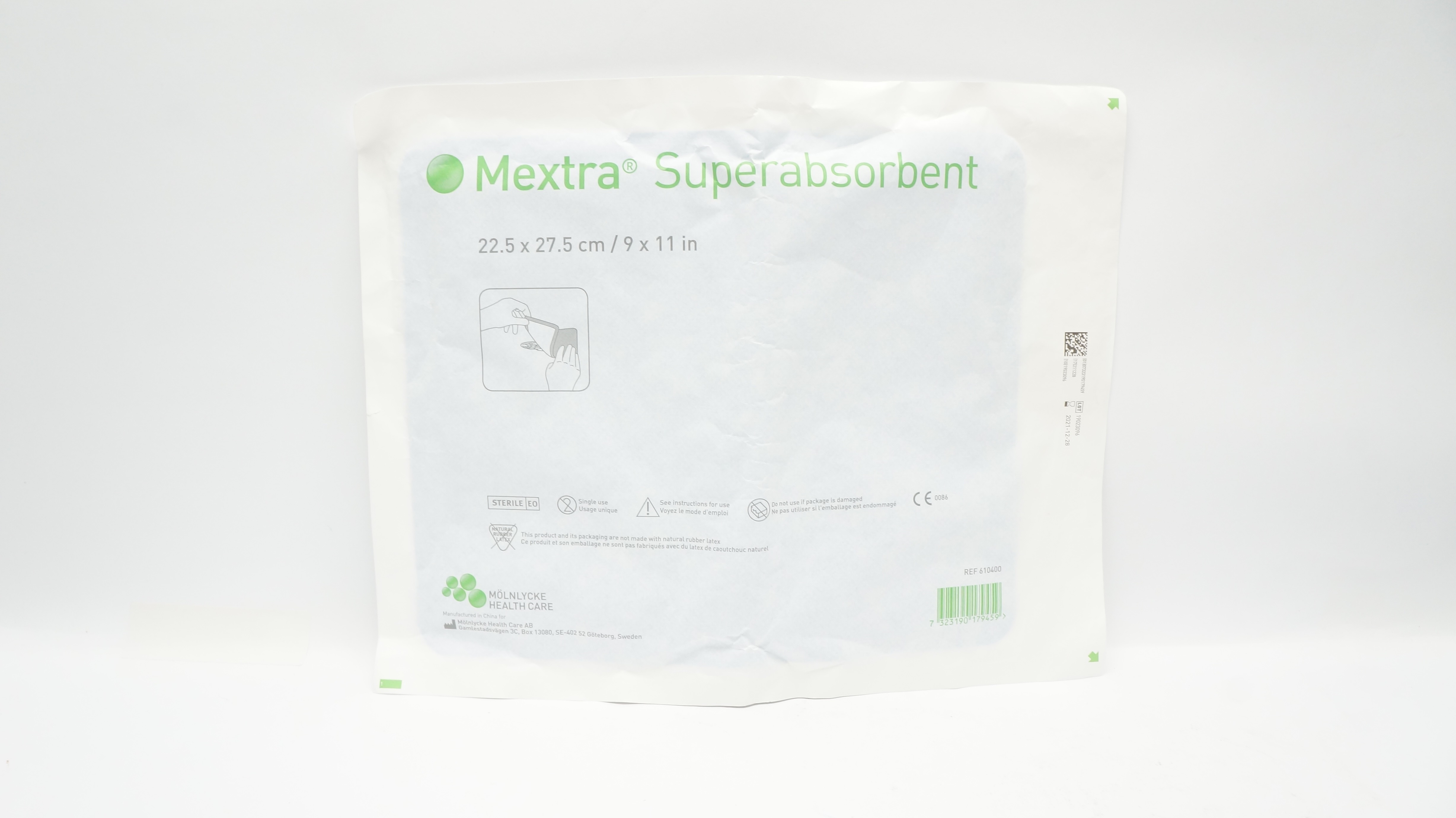 Molnlycke 610400 Mextra Super Absorbent 9 x 11inch (x)