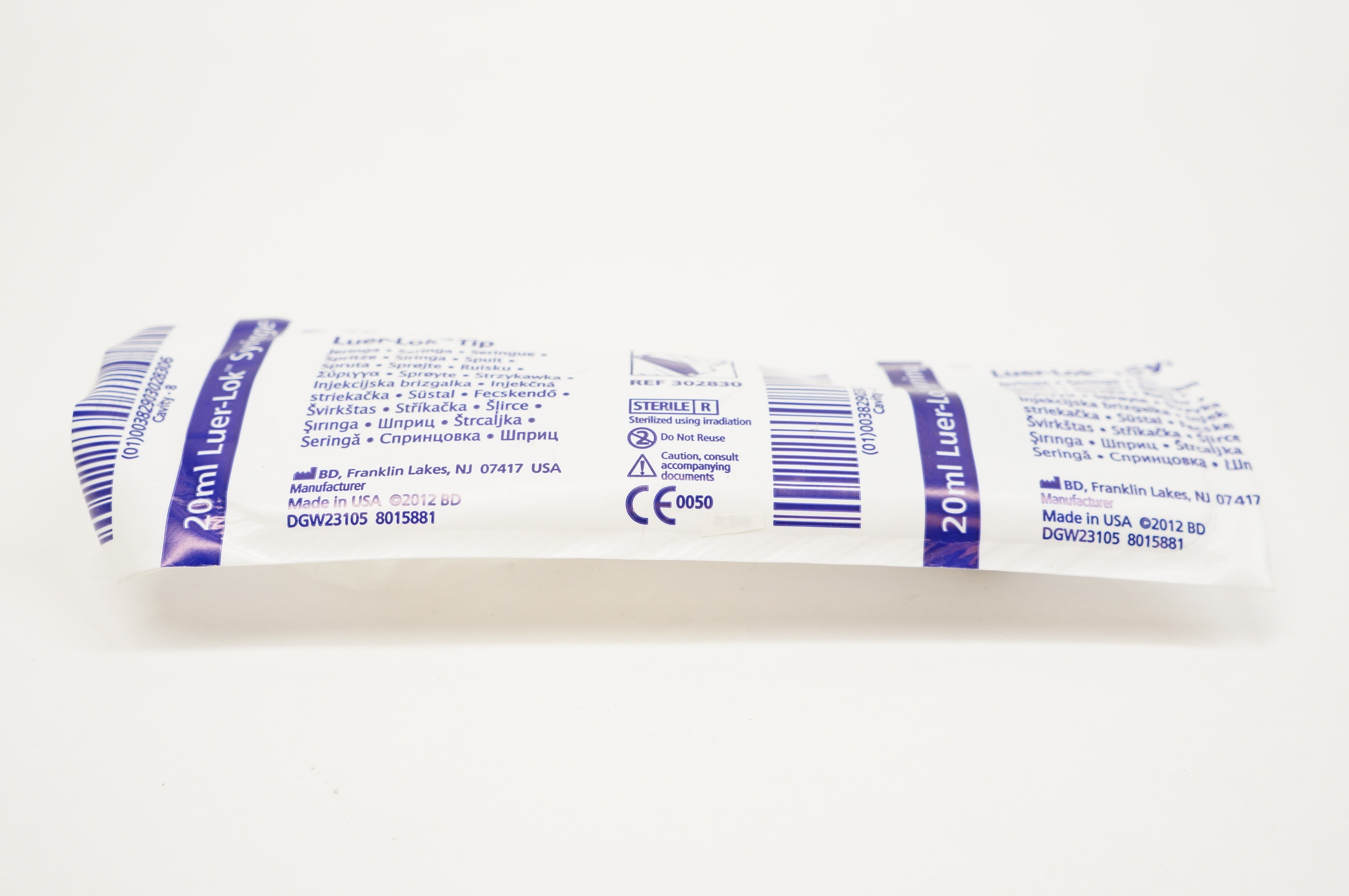 BD 302830 Syringe 20ml, Luer-Lok Tip (x)