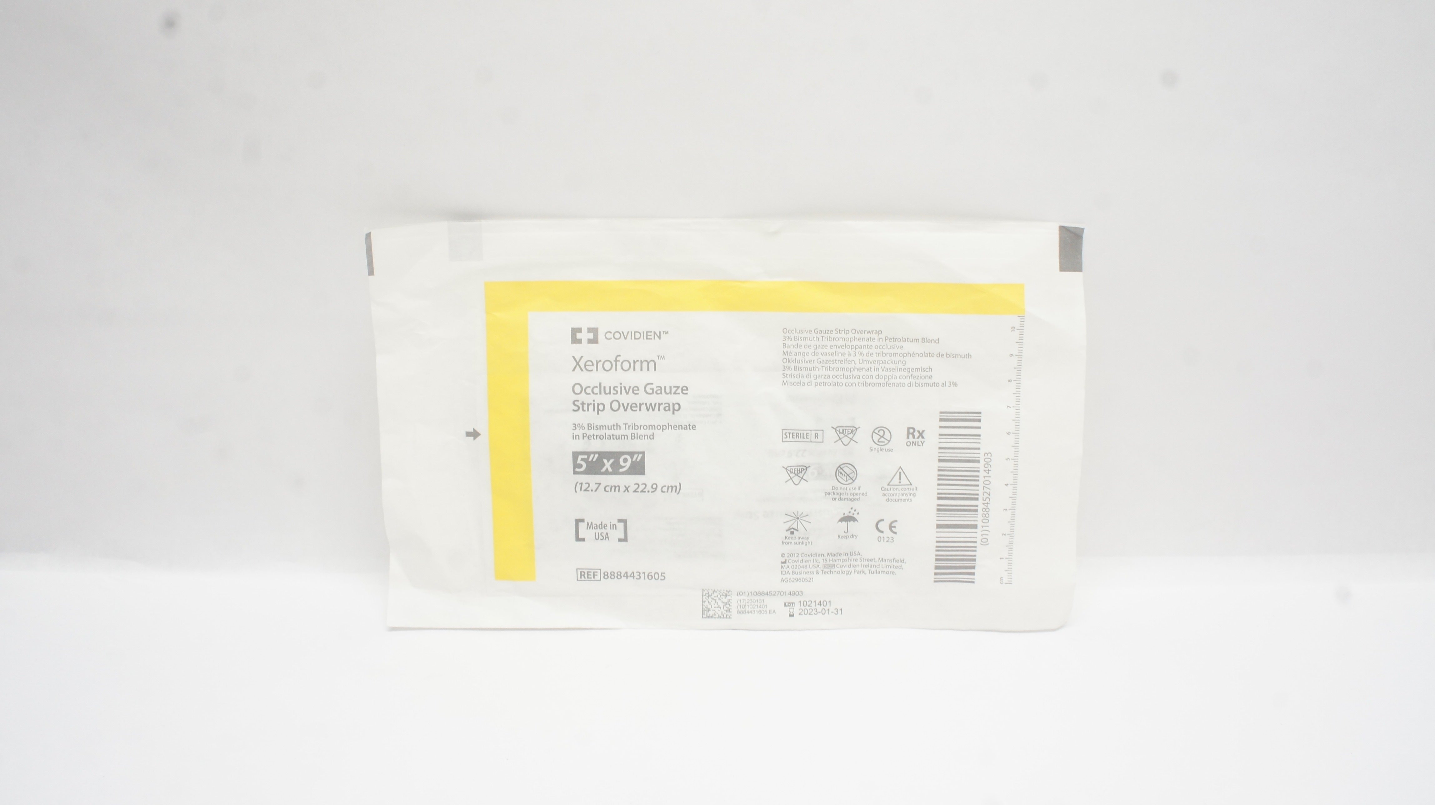 Covidien 8884431605 Xeroform Occlusive Gauze Strip Overwrap 5inch x 9inch (x)