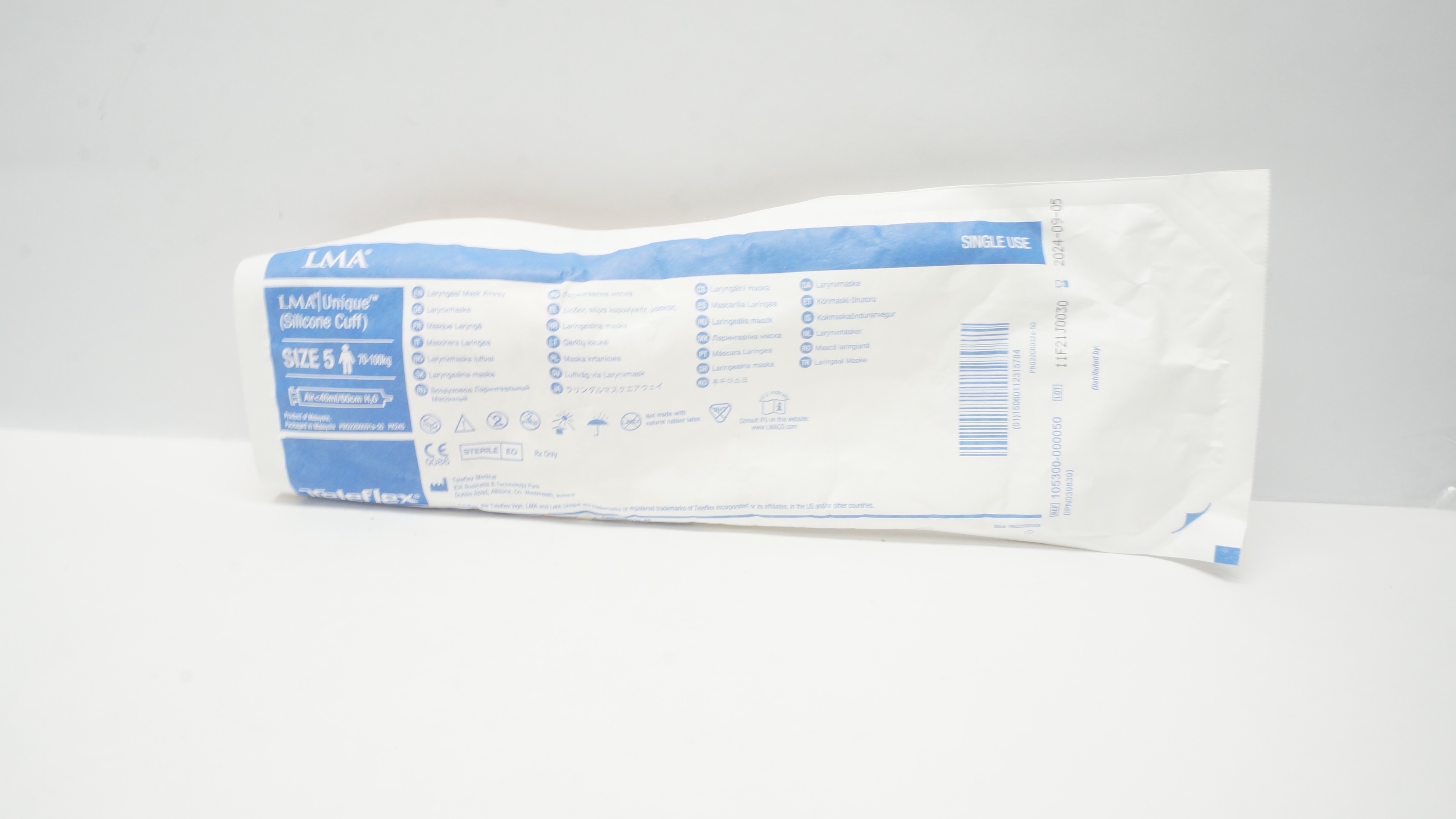 Teleflex 105300-000050 Laryngeal Mask Airway Size 5, 70-100kg (x)