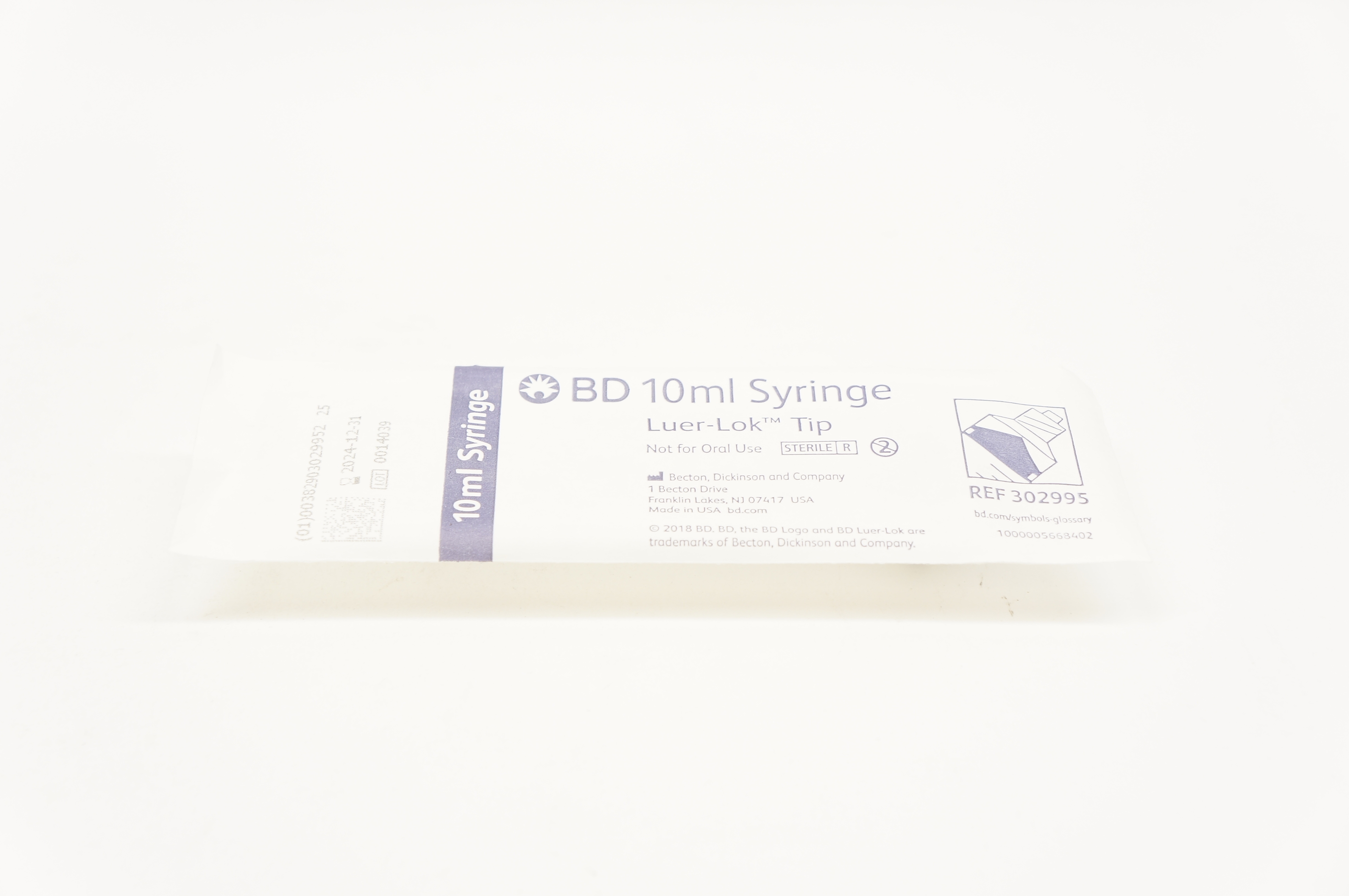 BD 302995 Luer-Lok Tip Syringe 10ml