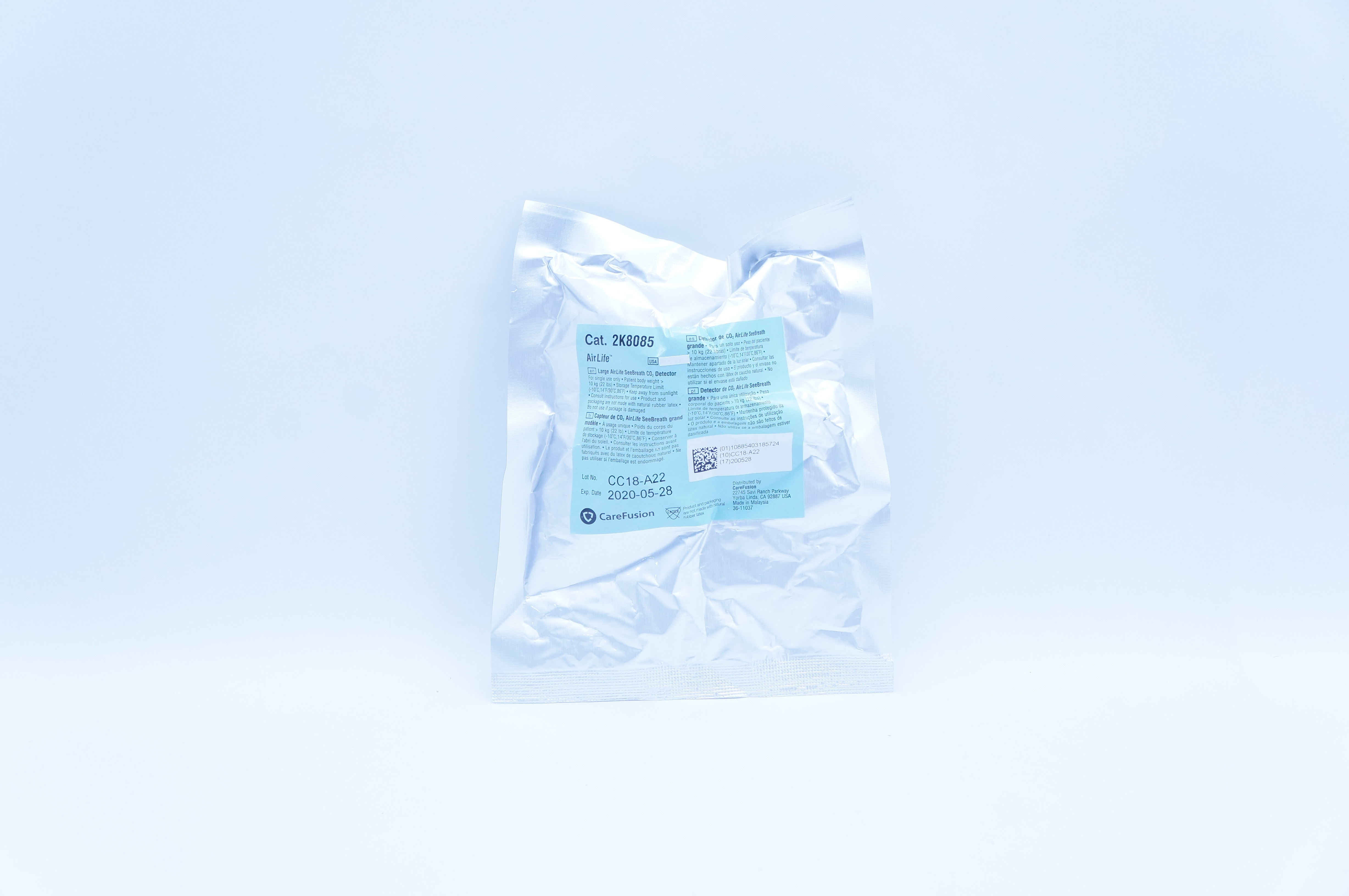 CareFusion 2K8085 AirLife Large SeeBreath CO2 Detector >22lbs (x)