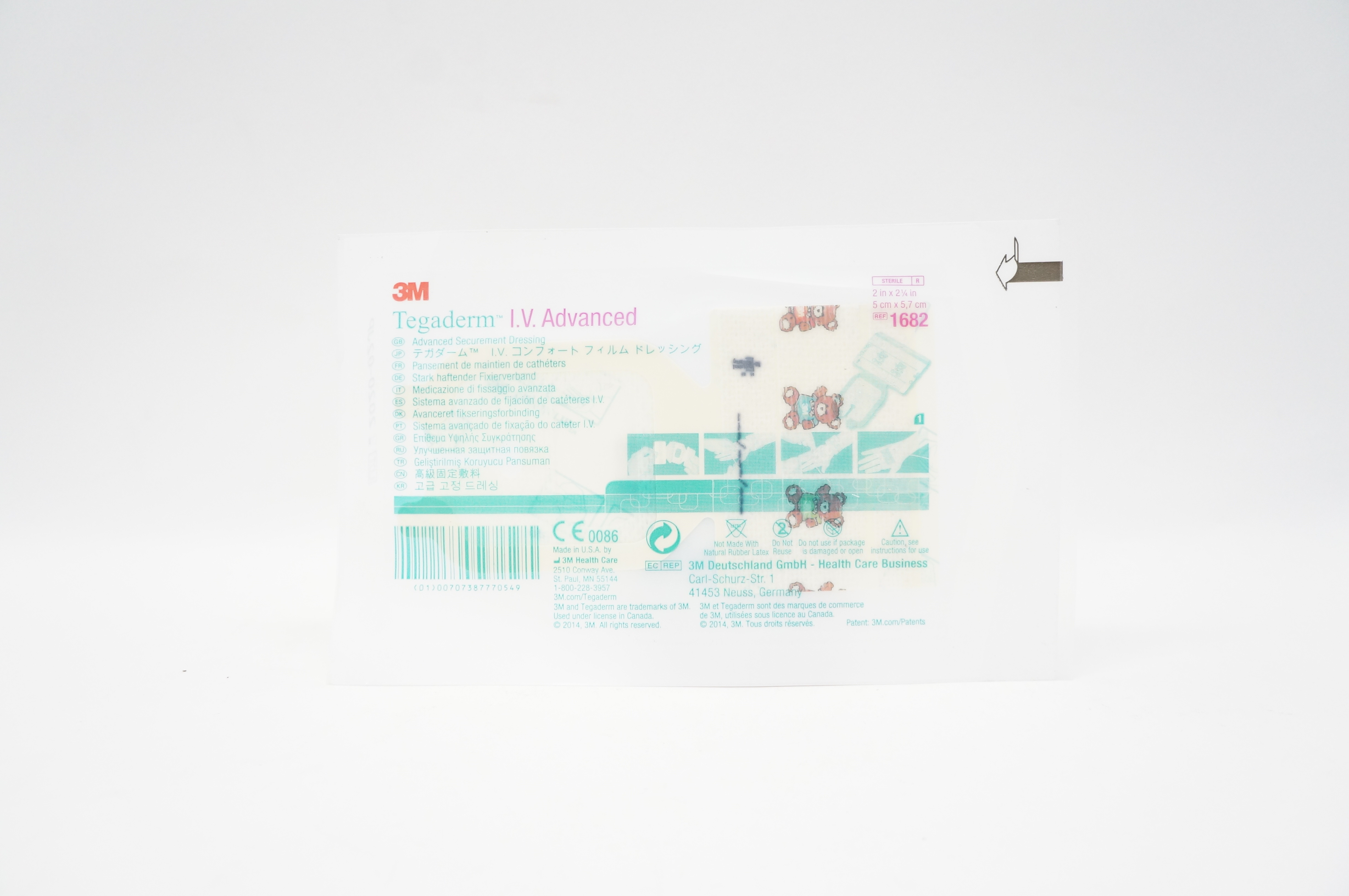 3M 1682 Tegaderm IV Advanced Securement Dressing 2inch x 2-1/4inch (x)