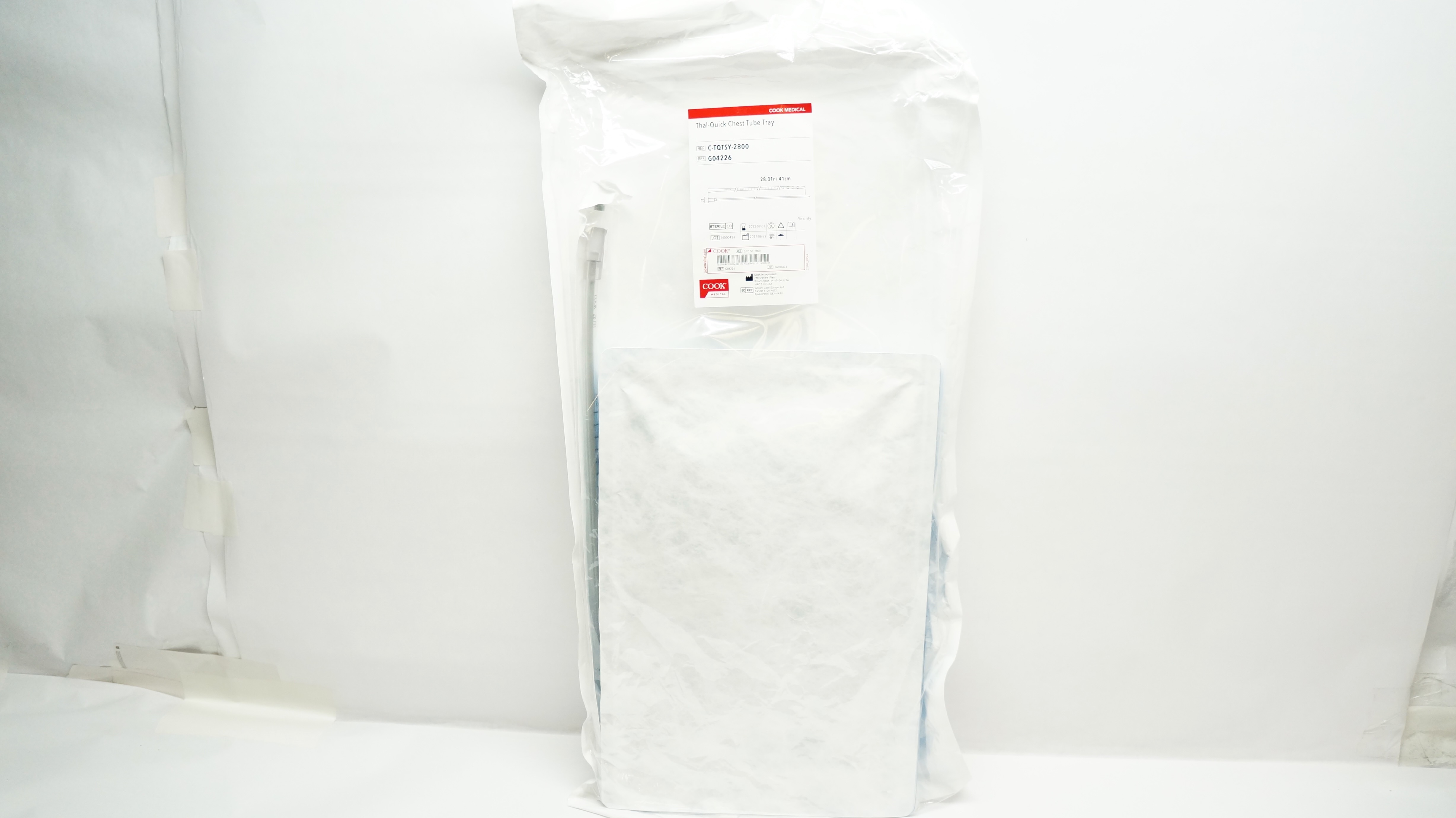 Cook Medical G04226 ThaI-Quick Chest Tube Tray 28.0Fr x 41cm (x)