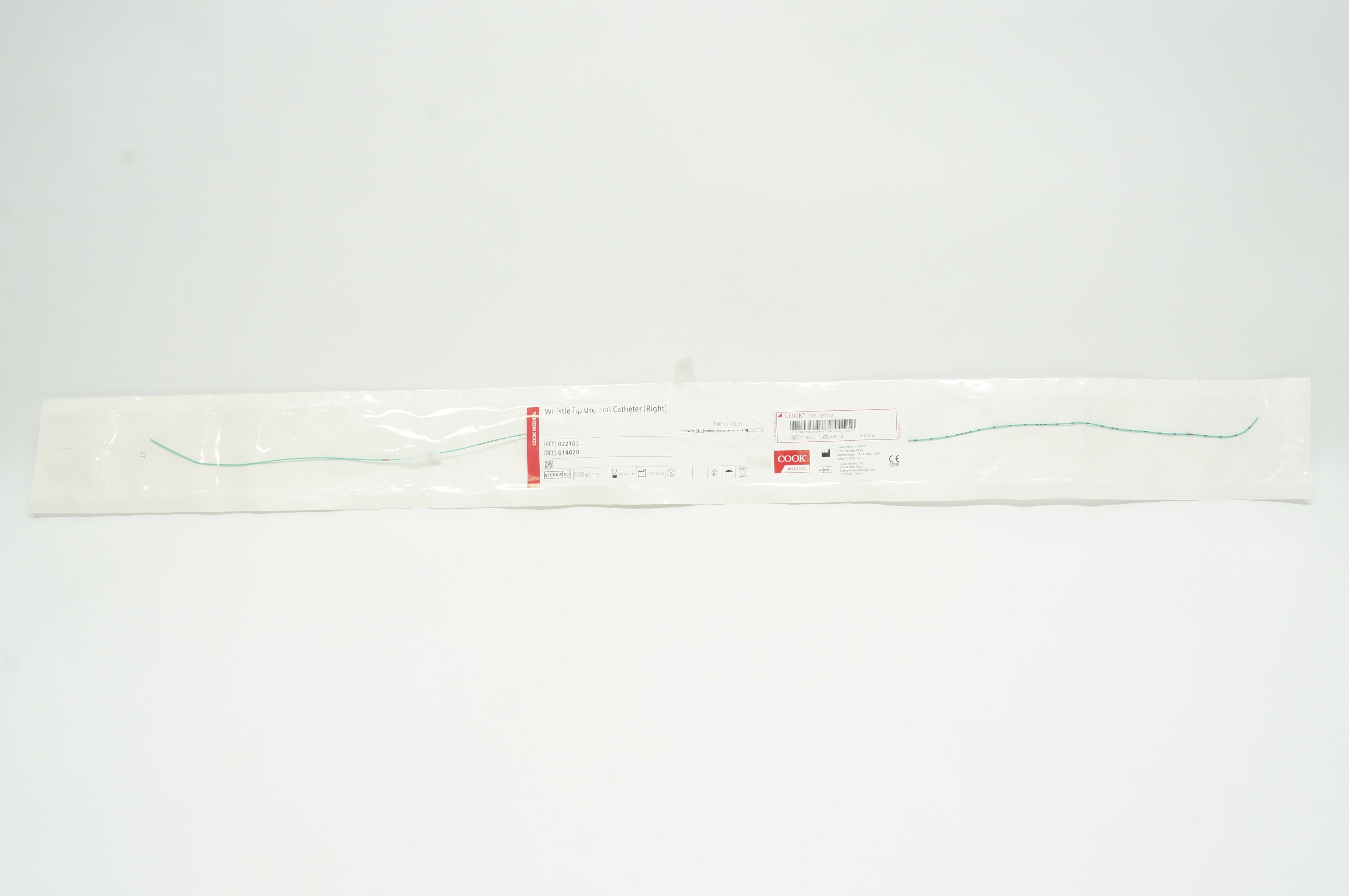 Cook Medical G14028 Whistle Tip Ureteral Cath. Right, 3.0Fr (x)