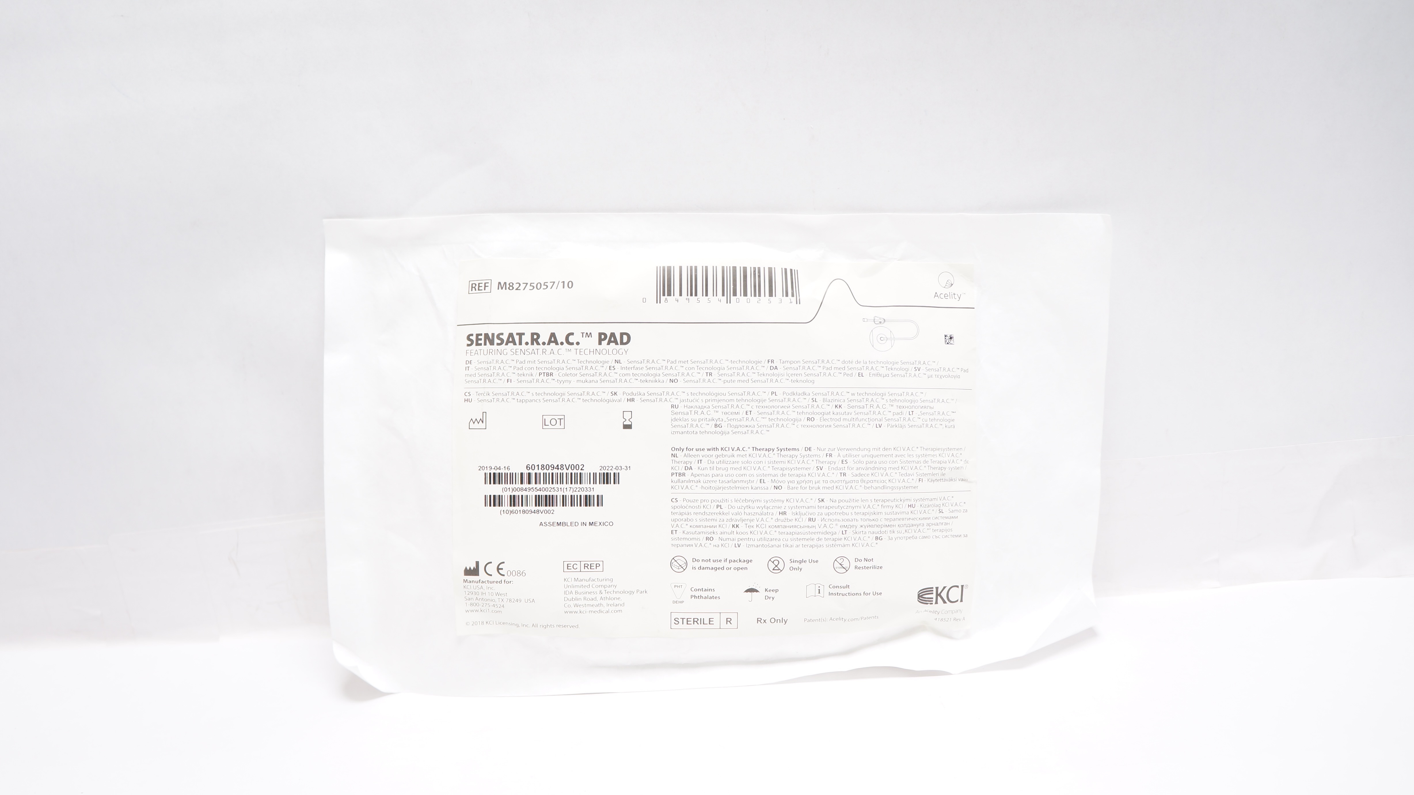 KCI M8275057/10 Sensa T.R.A.C. Pad (x)
