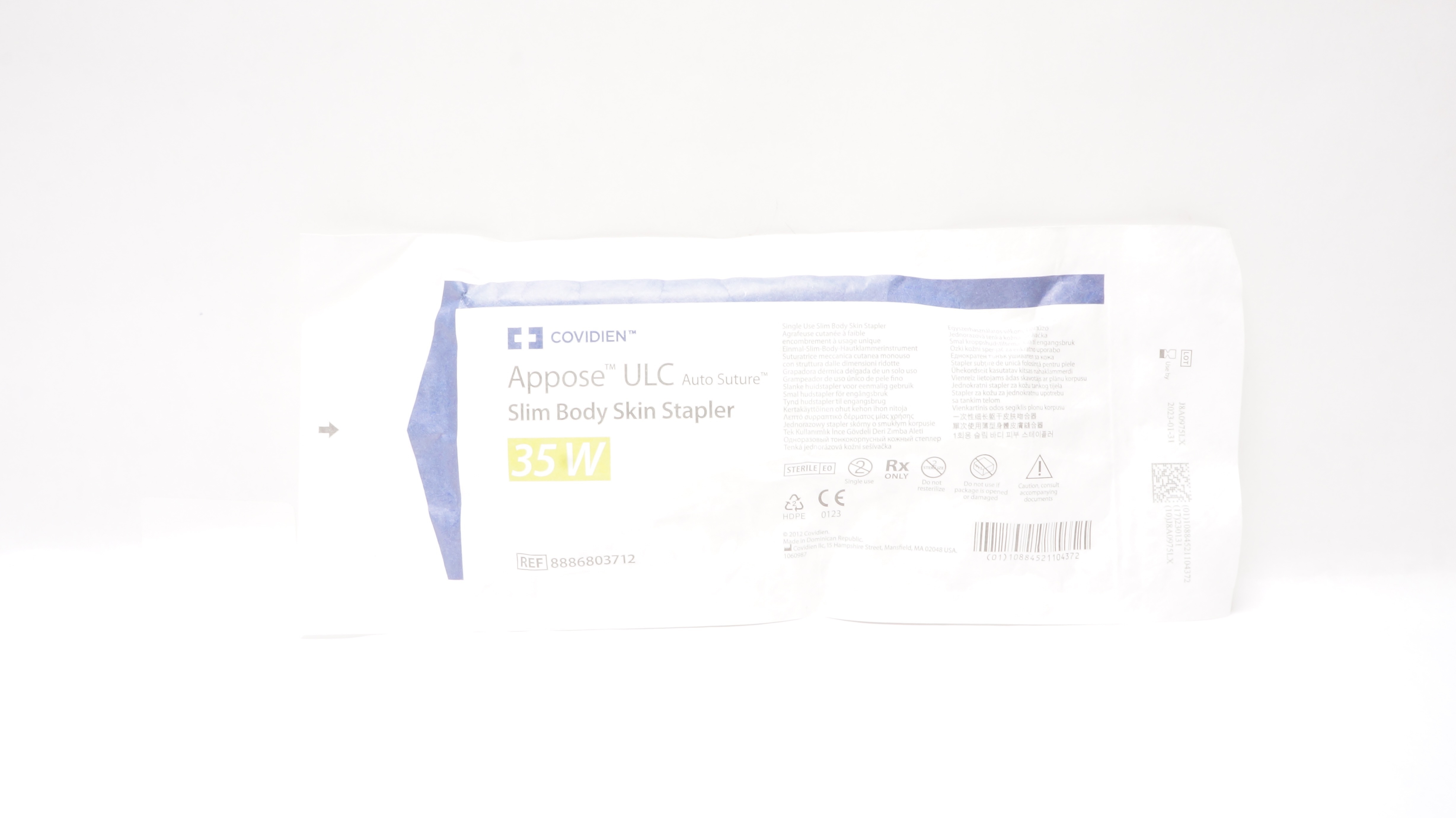 Covidien 8886803712 Appose ULC Auto Suture Slim Body Skin Stapler 35W (x)