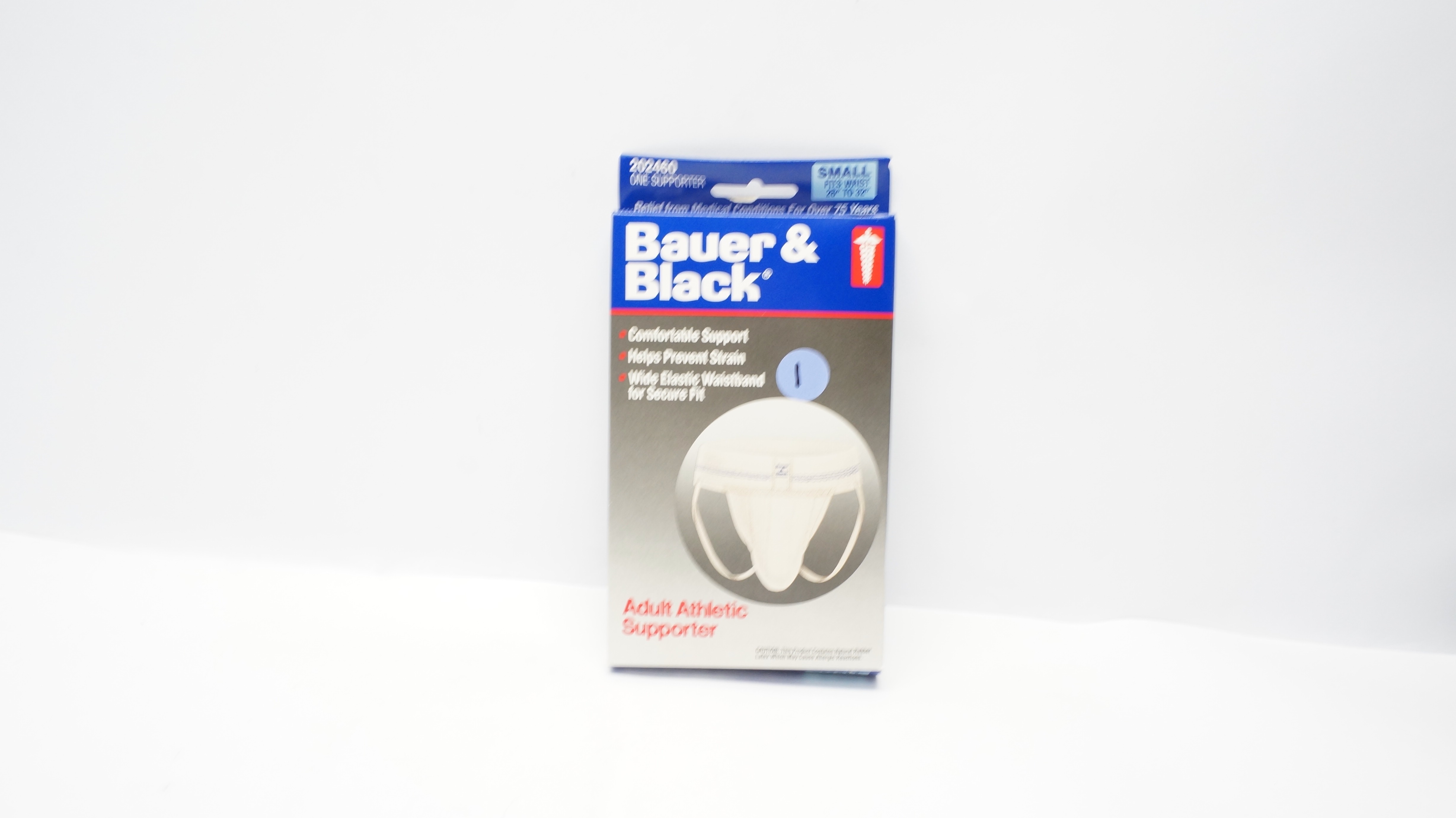 Becton 202460 Bauer & Black Adult Athletic Supporter, Small, 26inch to 32inch