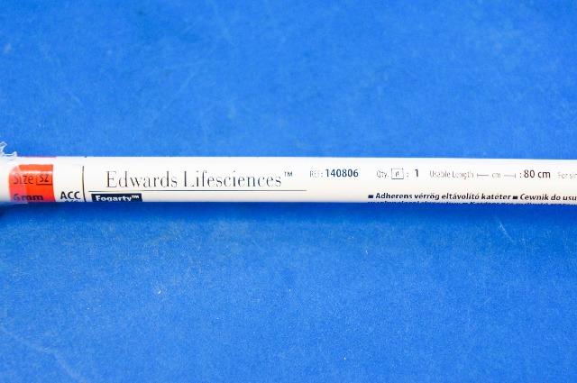 Edwards Lifesciences 140806 Fogarty Adherent Clot Cath. 4F x 80cm (x)