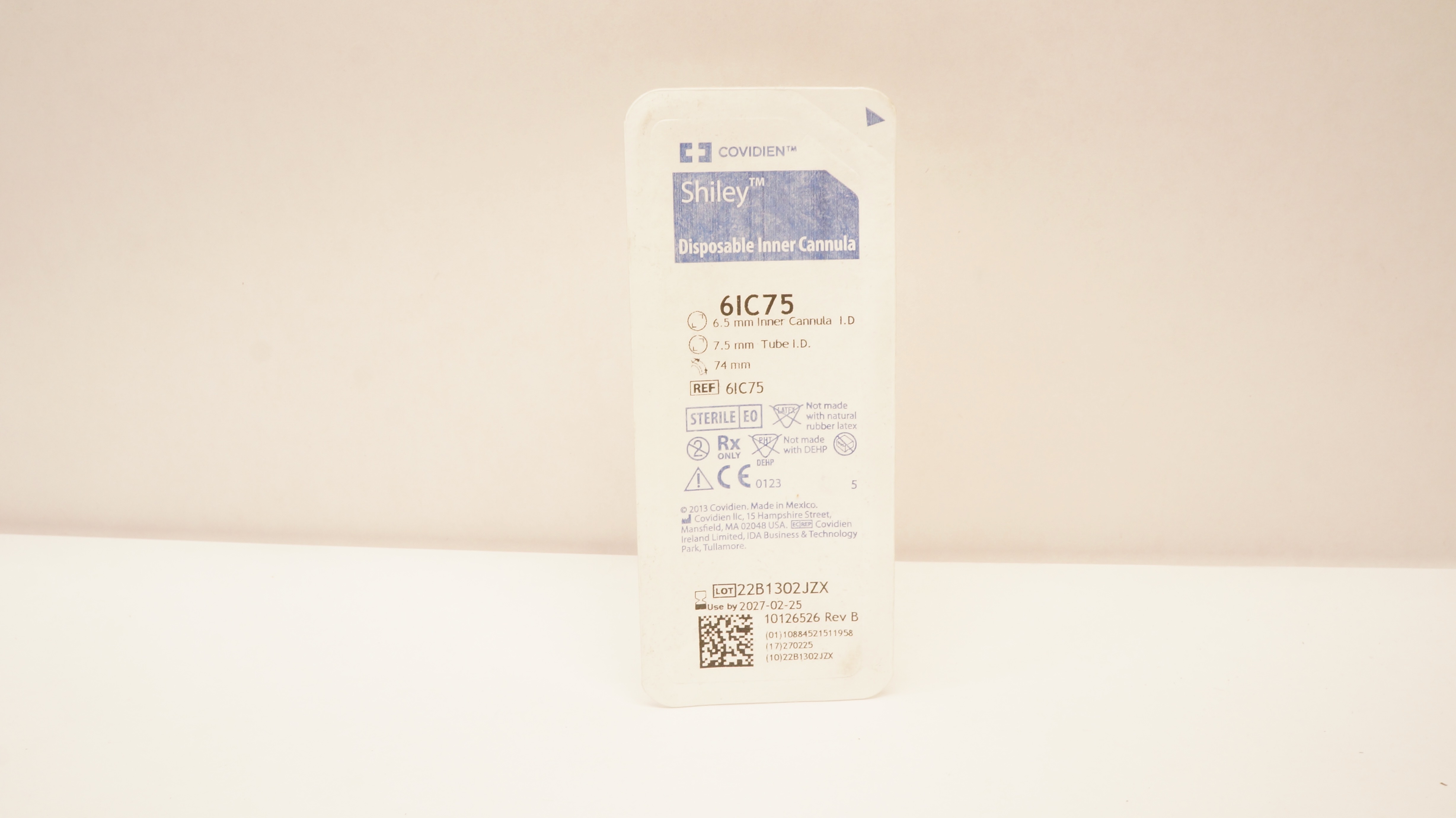 Covidien 6IC75 Shiley Disposable Inner Cannula 6.5mm I.D. x 7.5 mm Tube x 74mm