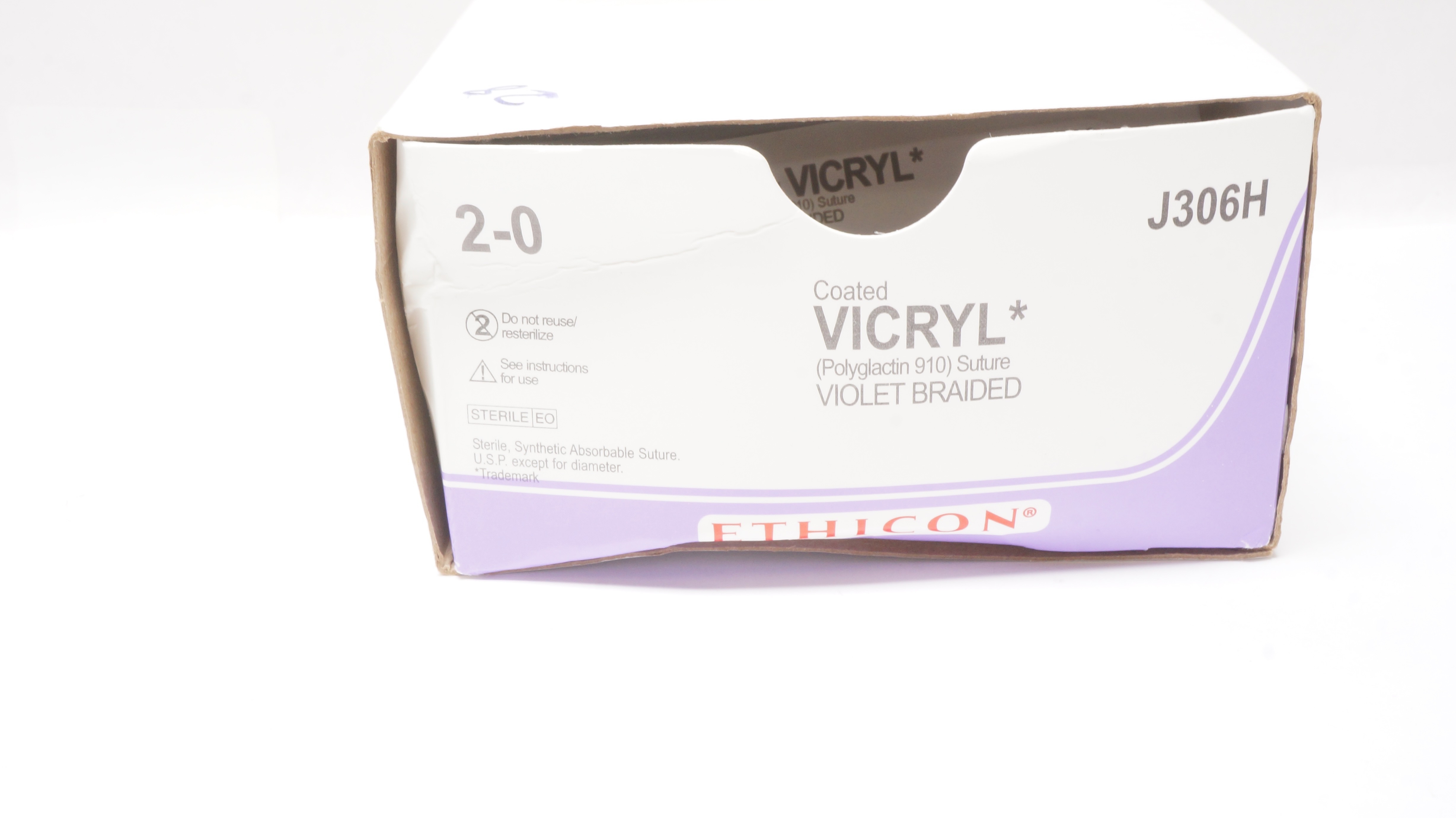 エリス　プライズ　2/28 Ethicon J306H 2-0 Coated Vicryle Polyglactin Stre RB-1 17mm