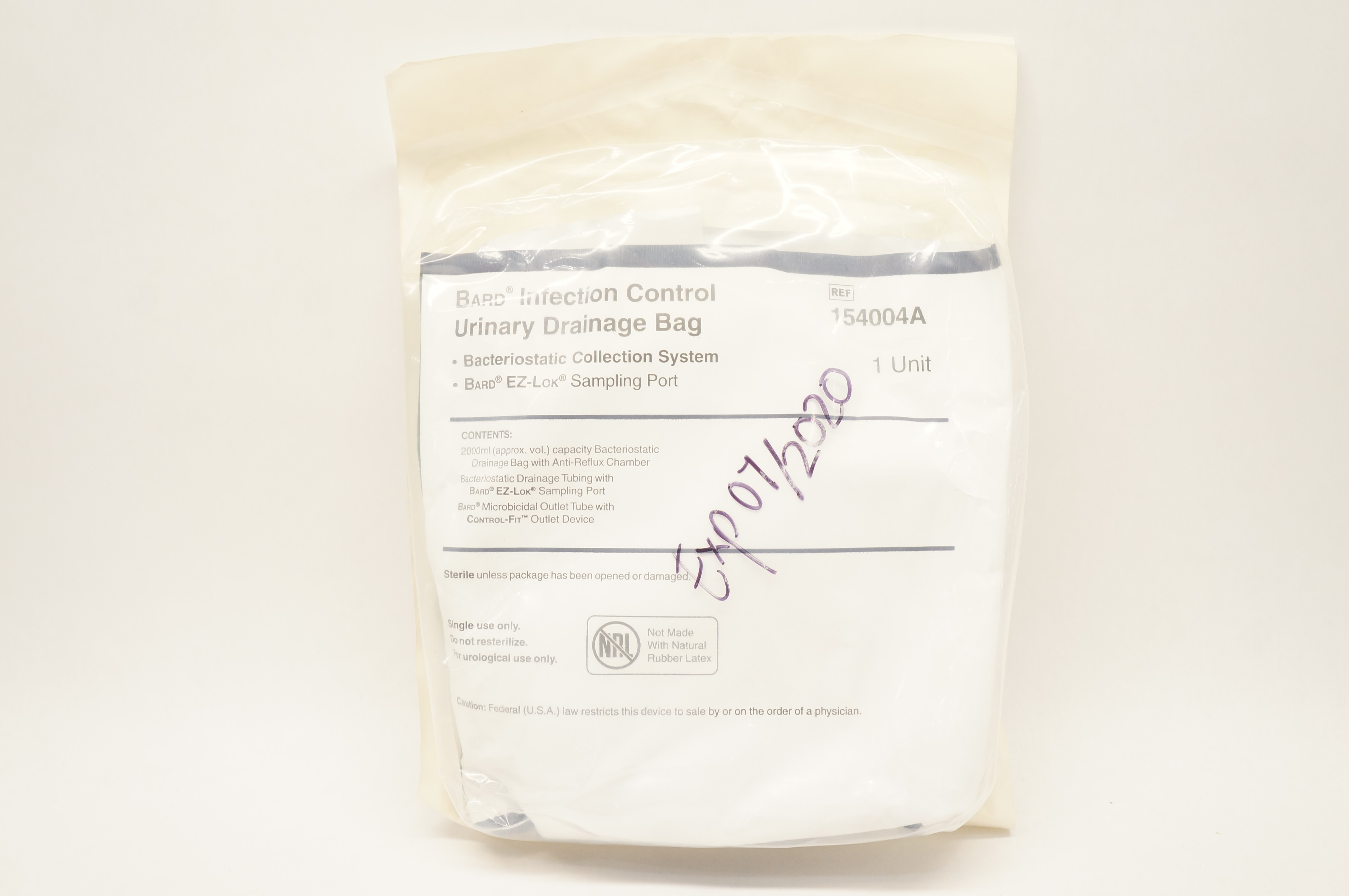 Bard 154004A Infection Control Urinary Drainage Bag (x)