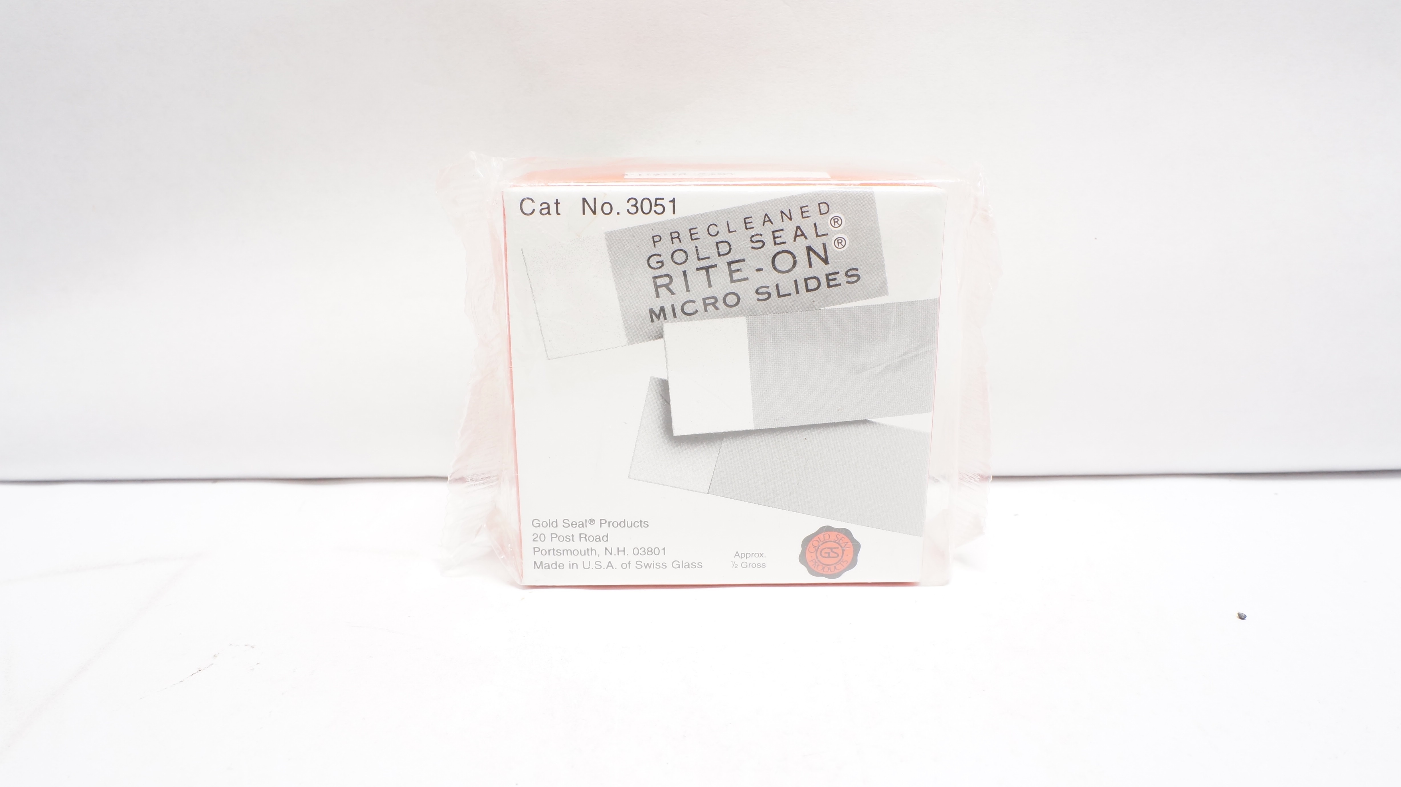 Stain Rite For Slides Gold Seal 3051 Rite-on Micro Slides One End Frosted One Side Approx. 1 ...