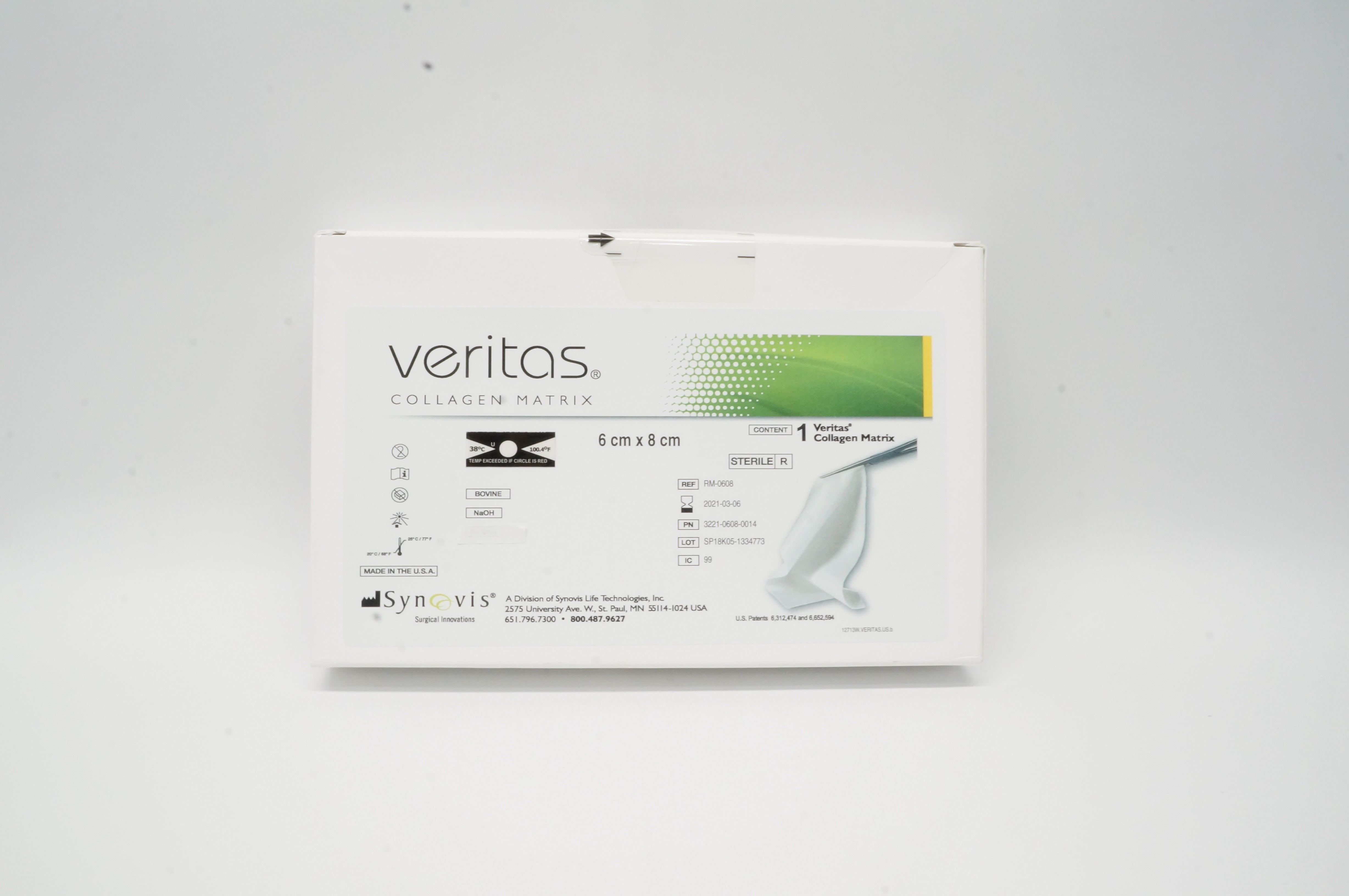 Veritas RM-0608 Synovis Collagen Matrix 6cm x 8cm