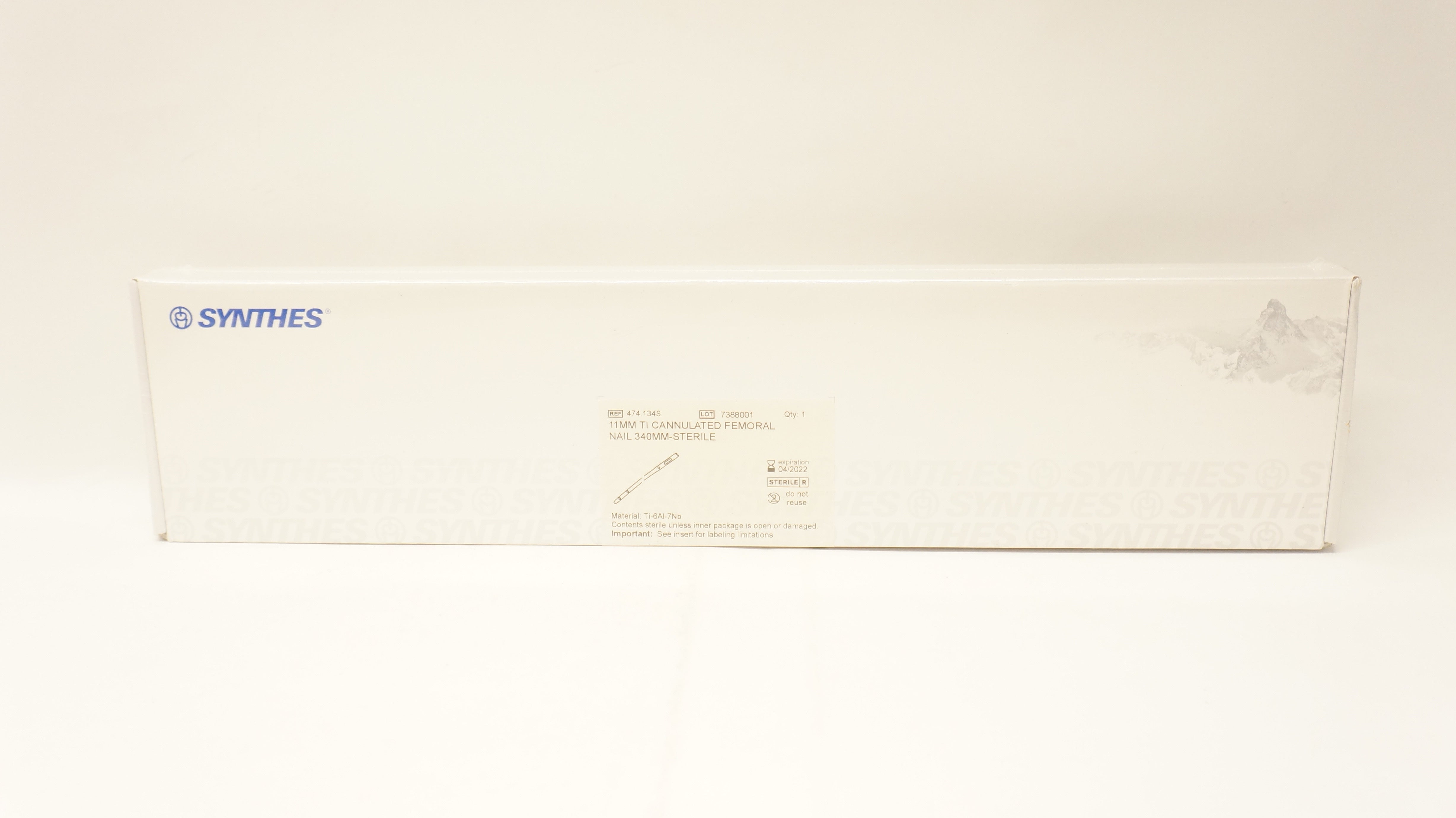 Synthes 474.134S 11mm Ti Cannulated Femoral Nail 340mm