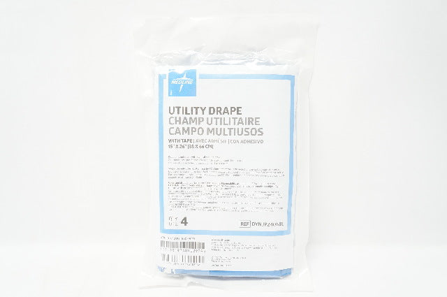 Medline DYNJP2406BL Utility Drape W/ Tape 15in. x 26in.- Pack of 4