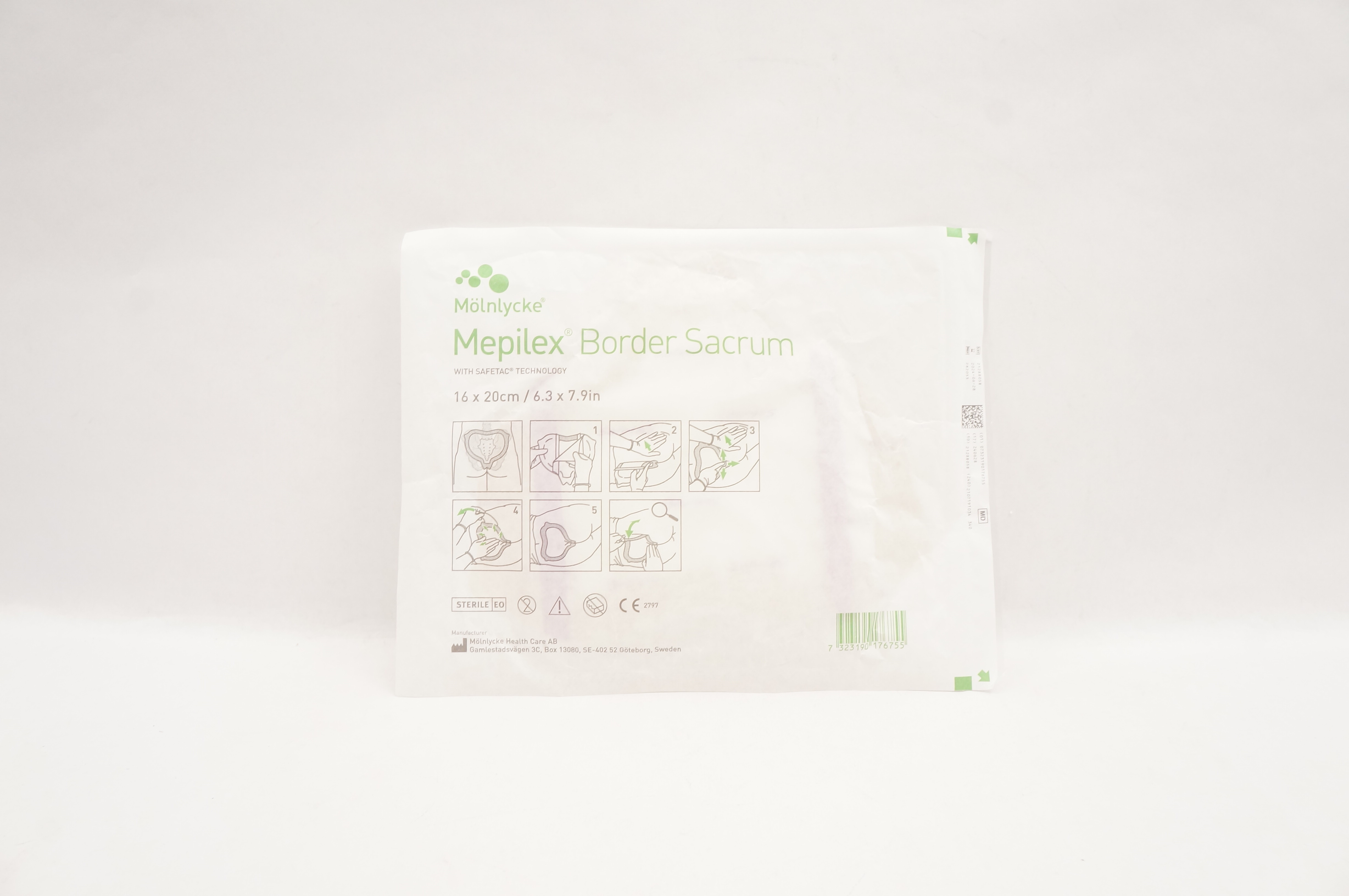 Molnlycke Health Care 282055 Mepilex Border Sacrum 6.3 x 7.9inch