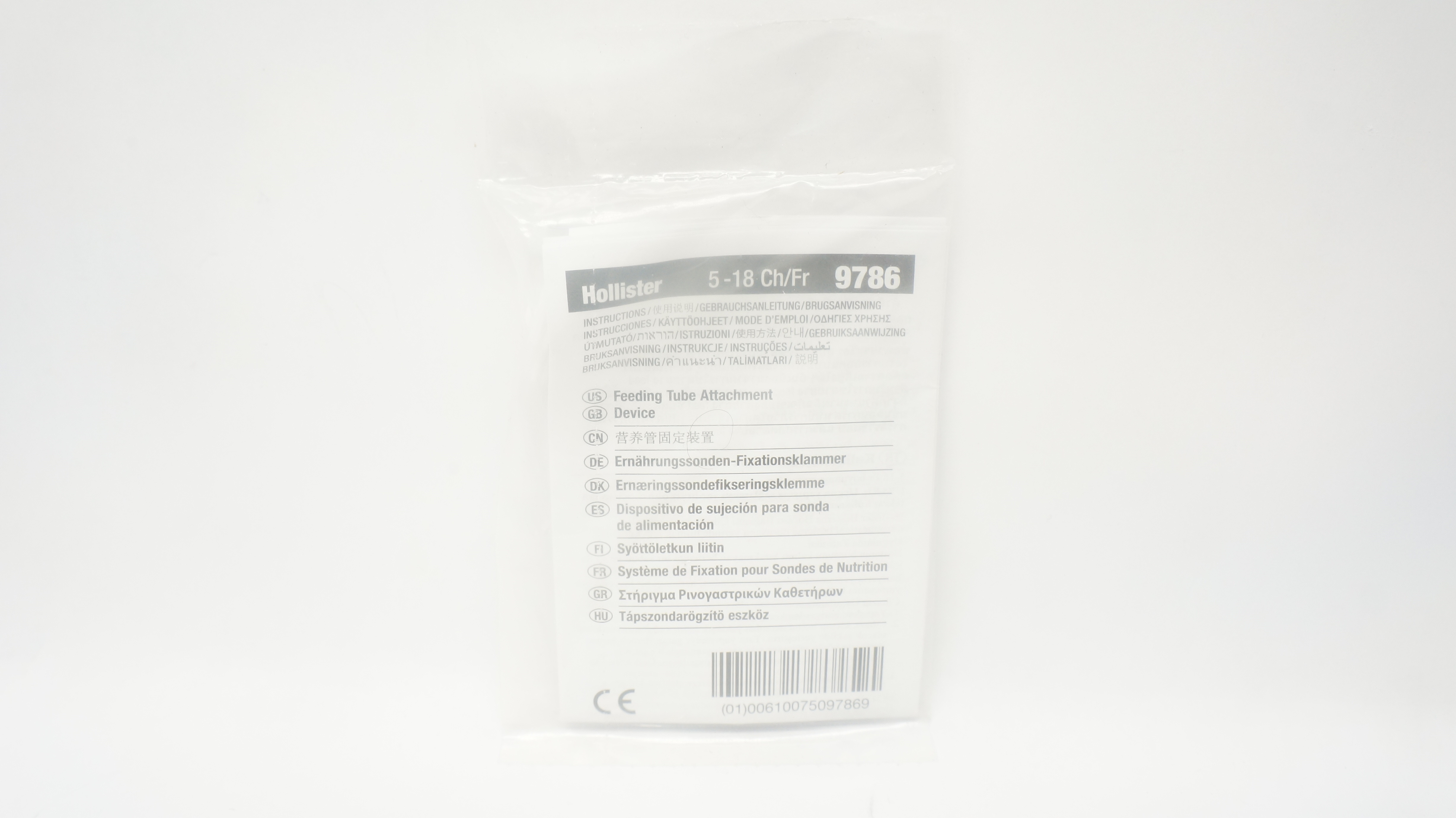 Hollister 9786 Feeding Tube Attachment Device 5-18Ch/Fr