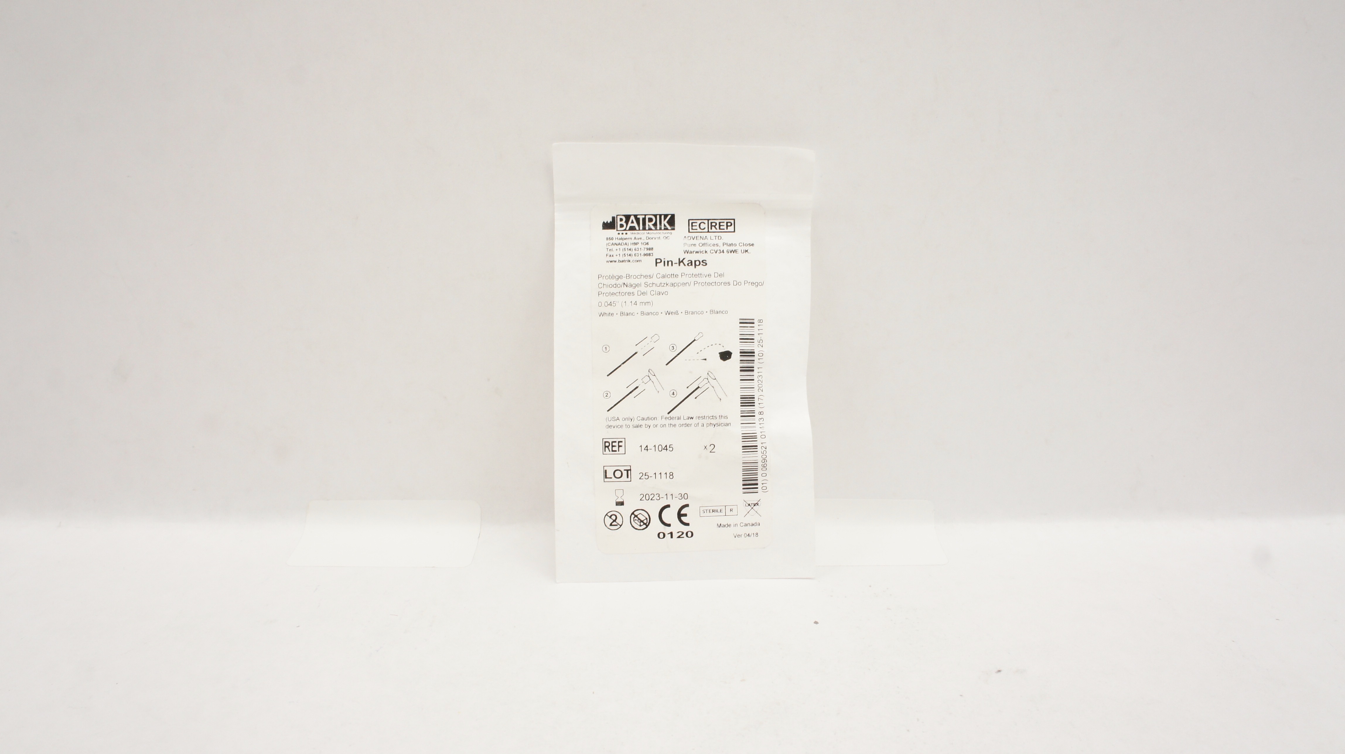 Batrik 14-1045 Pin-Kaps Protege-Broches - Pack of 2