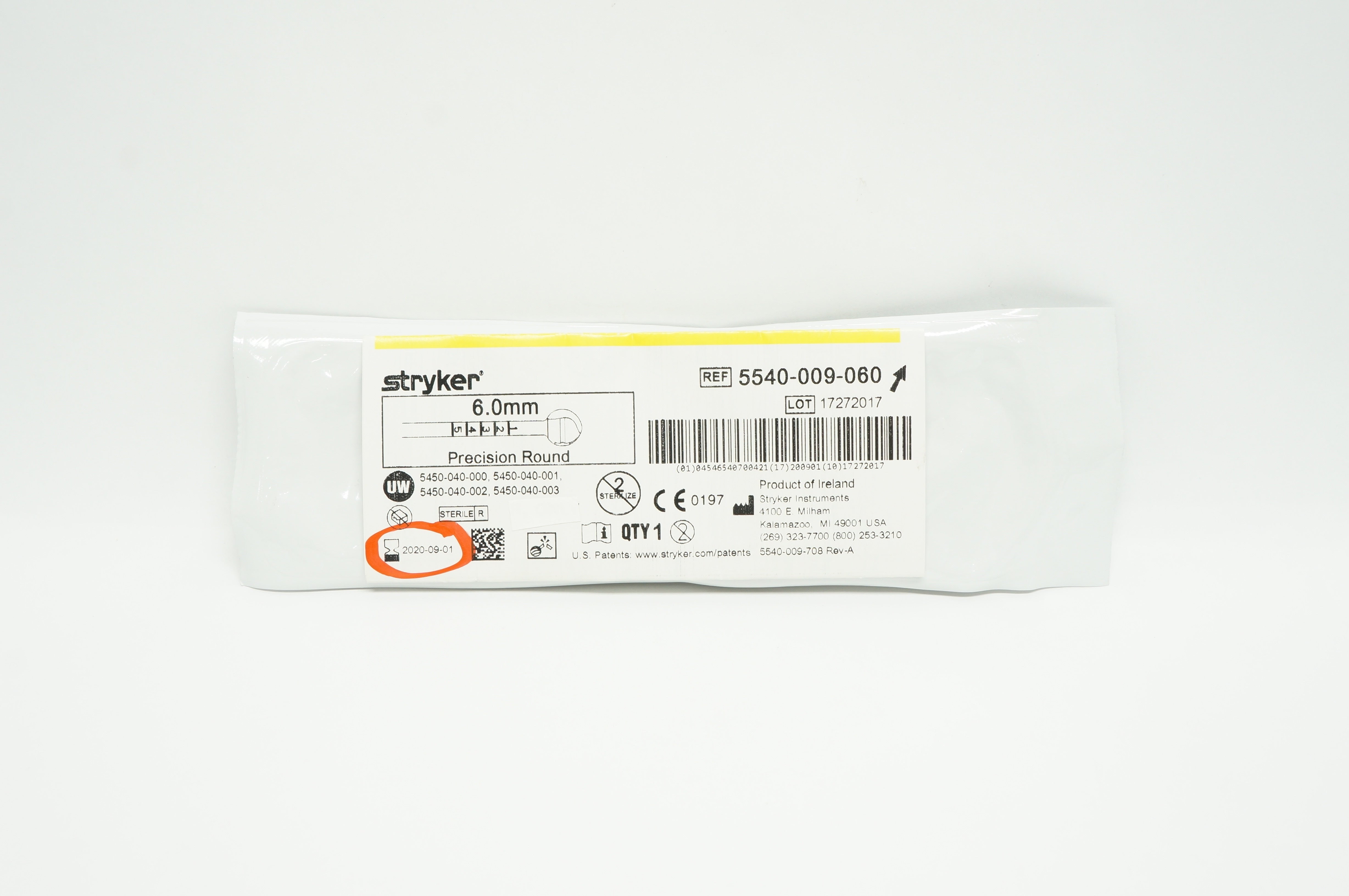 Stryker 5540-009-060 Precision Round 6.0mm (x)