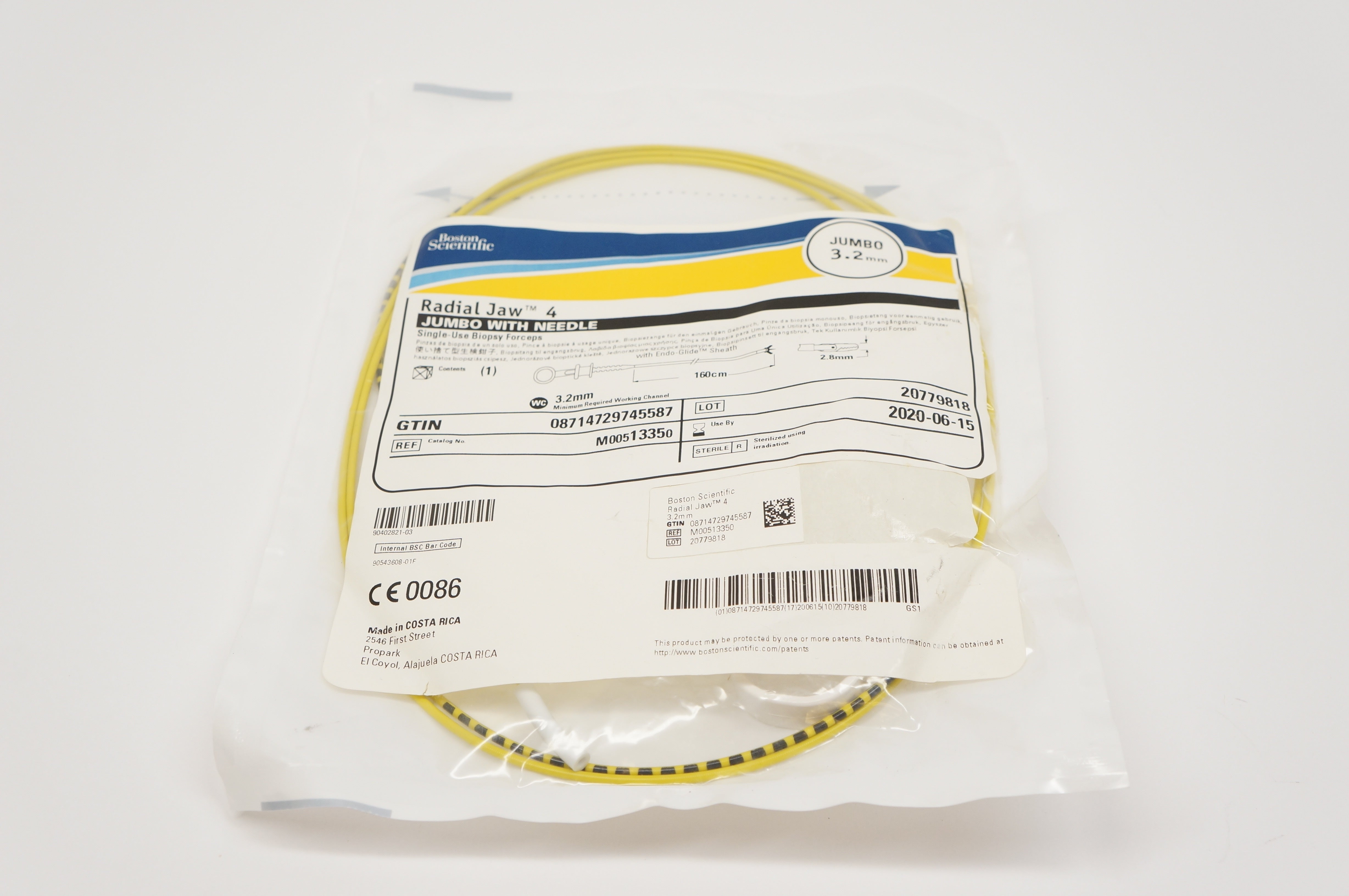 Boston Scientific M00513350 Radial Jaw 4 Jumbo with Needle 160cm 2.8mm 3.2mm(x)