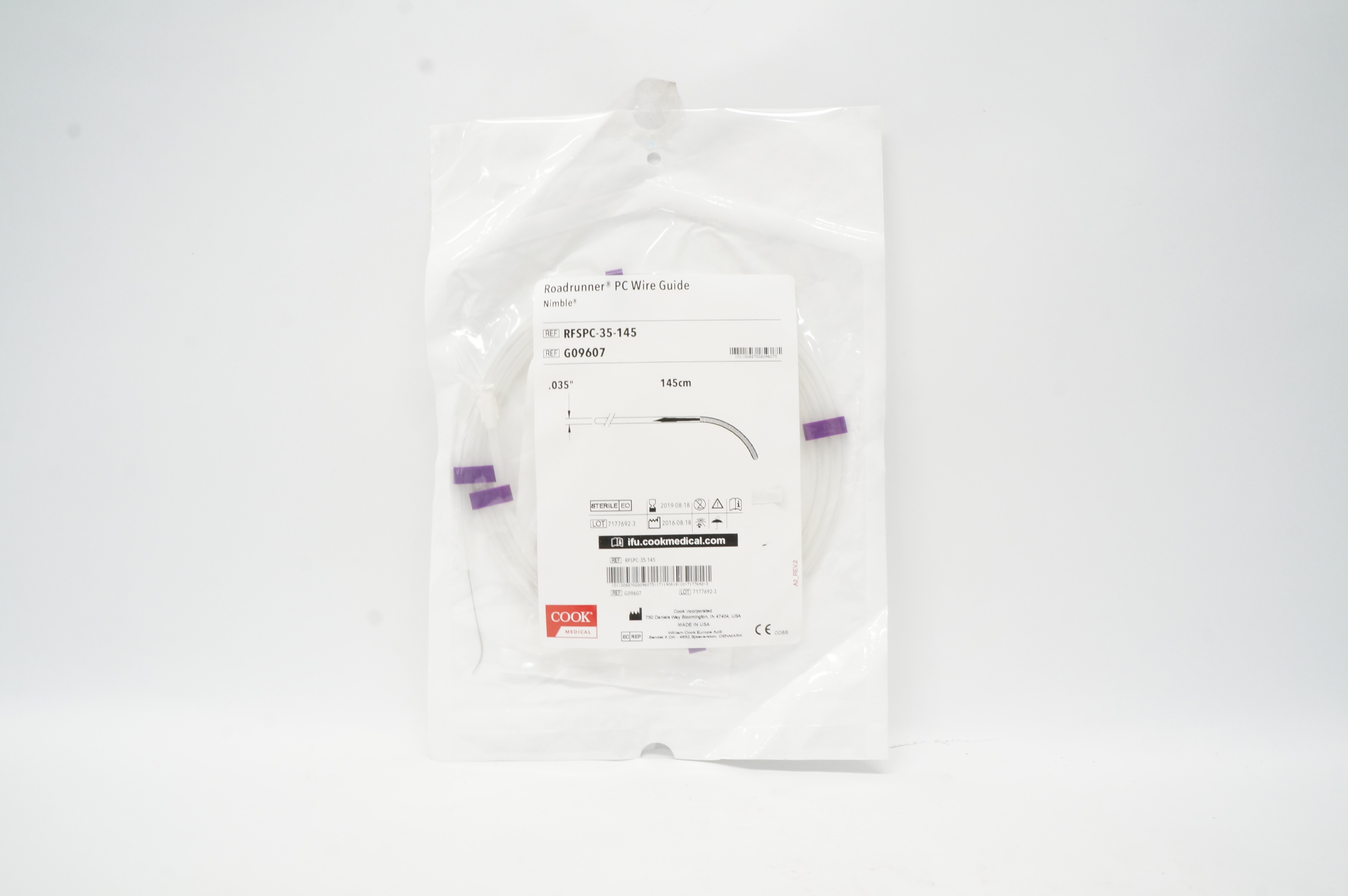 Cook Medical G09607 Roadrunne PC Wire Guide Nimble .035in x 145cm (x)