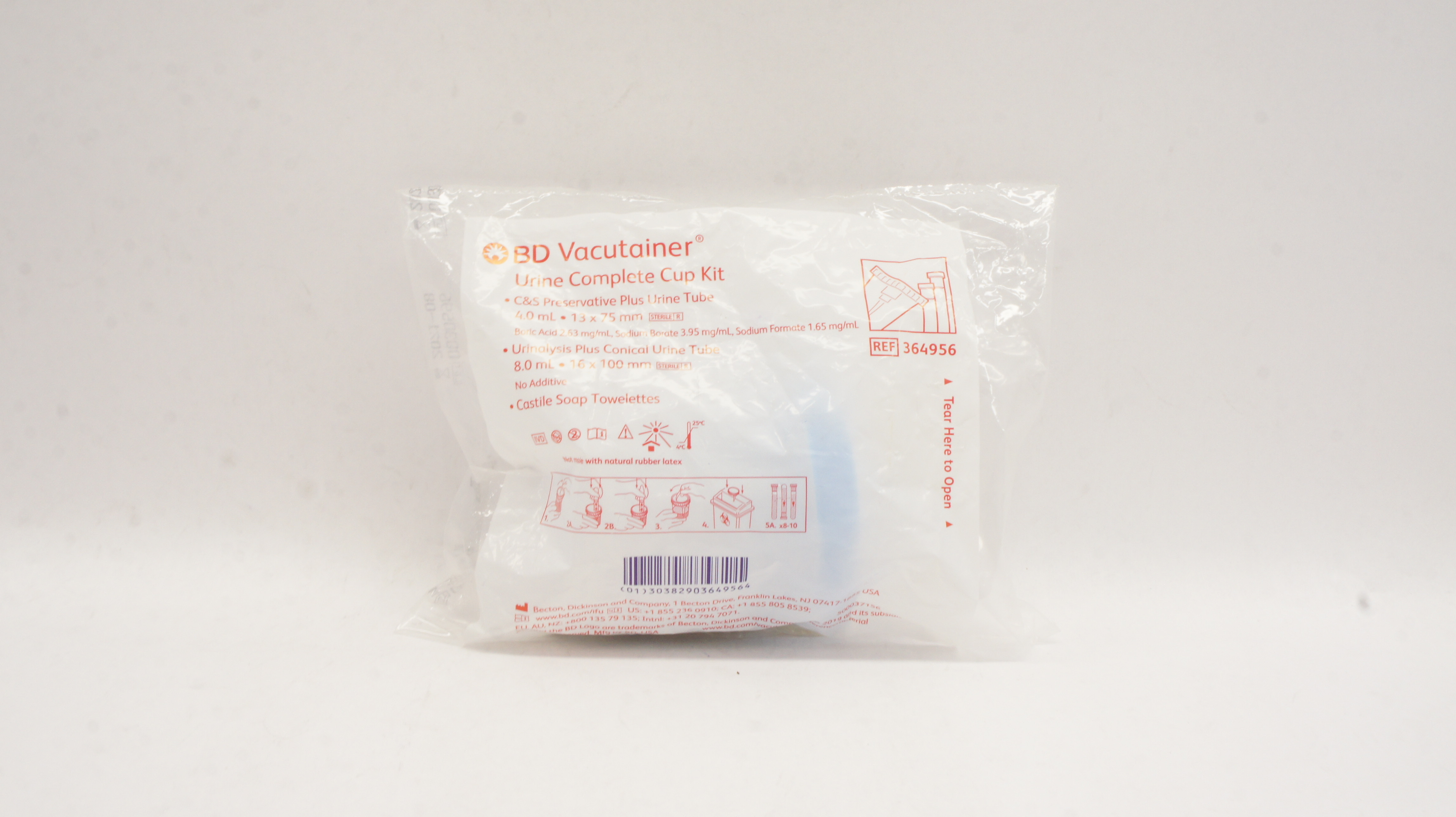 BD 364956 Vacutainer Urine Complete Cup Kit (x)